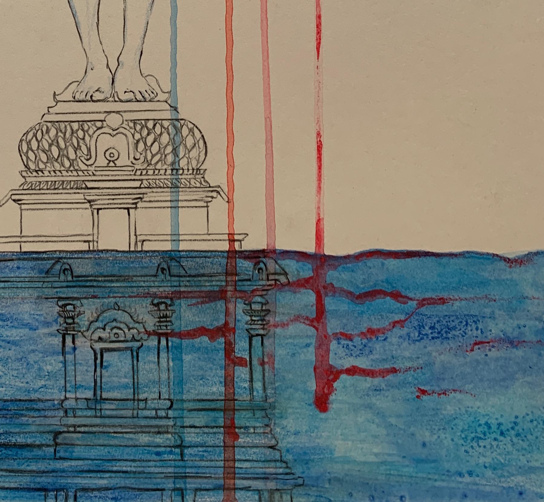 L'amour gâché. Dessins de la série covid diaries en vente 1