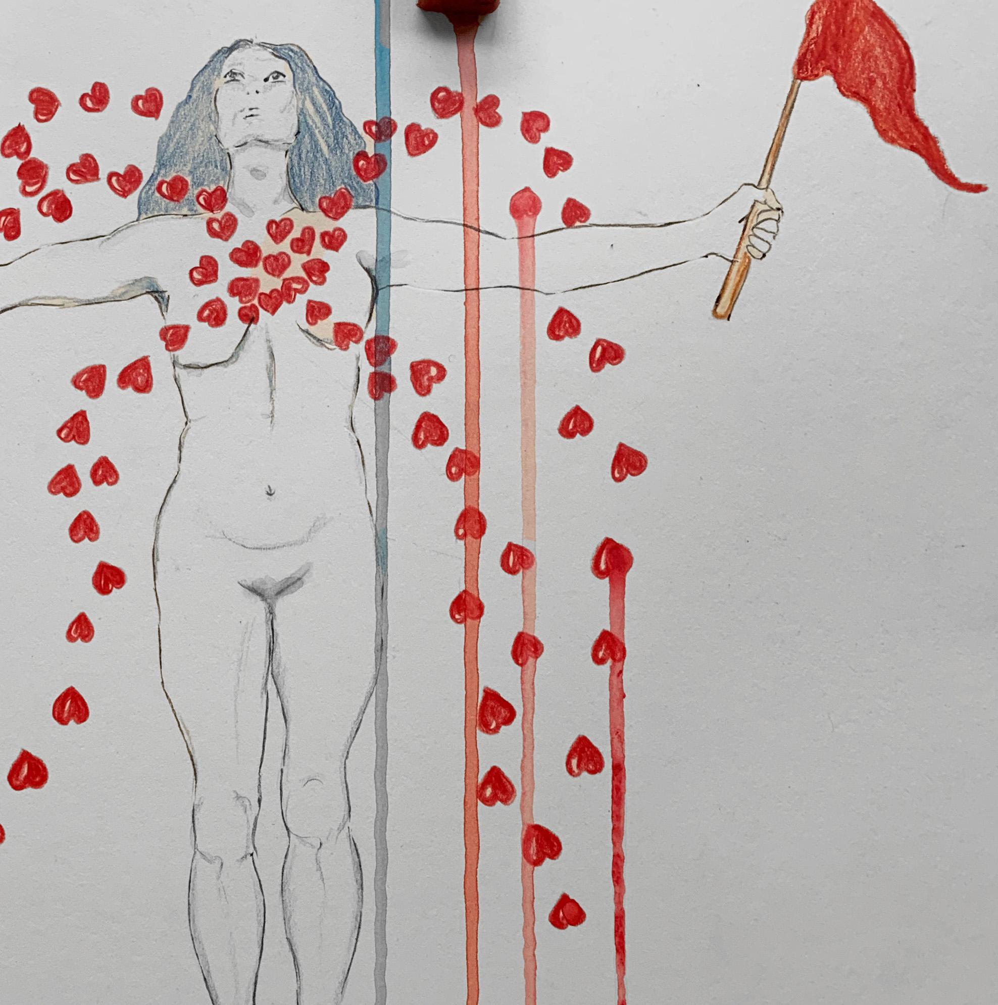 Wasted Love. Drawings From the covid diaries series For Sale 1
