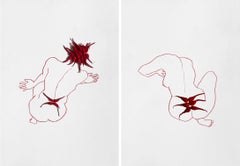 XVI and XVII Diptych. From The Red Series