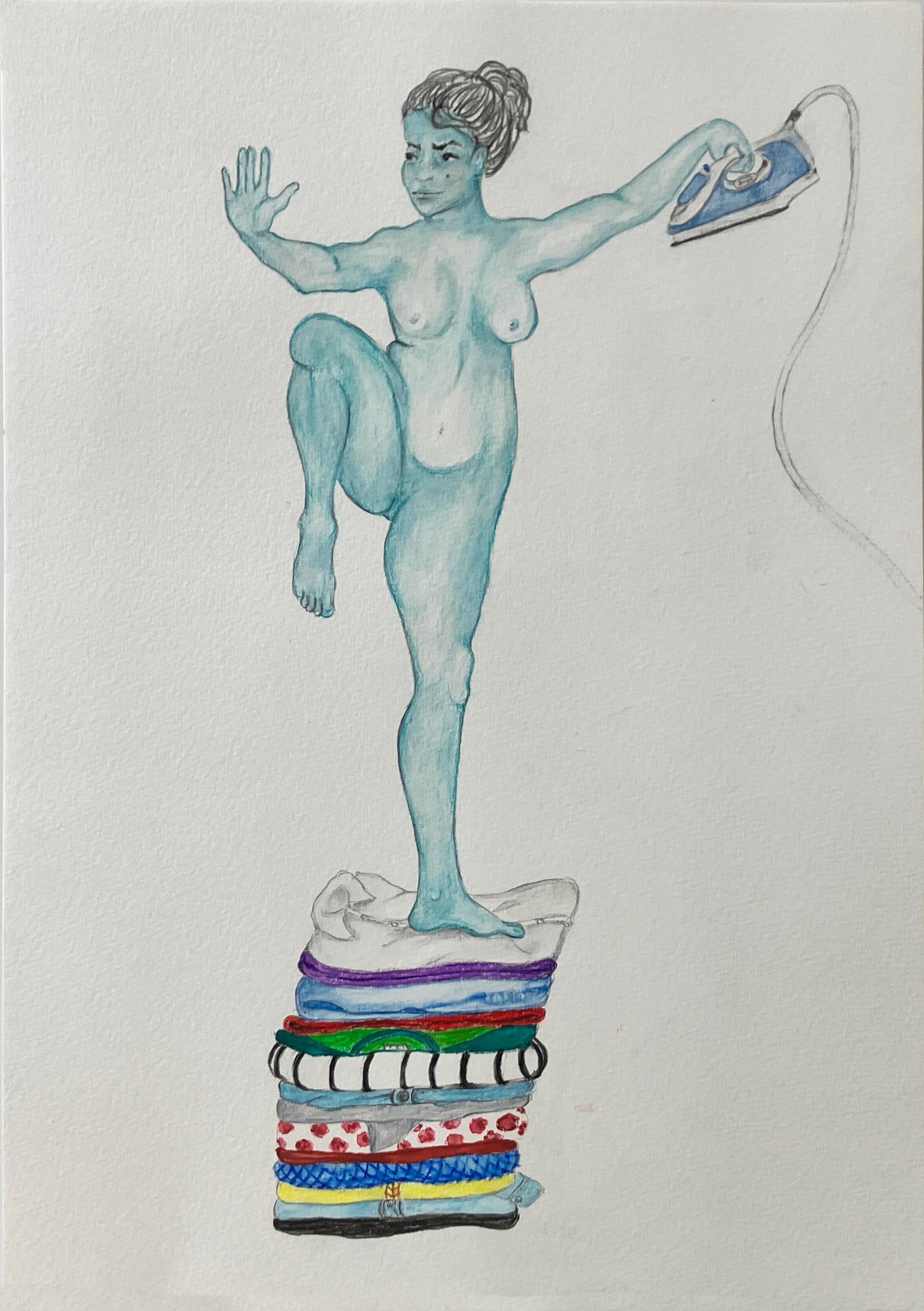 Set of 6 Watercolour on paper from the Battle Series. - Abstract Art by Megha Joshi