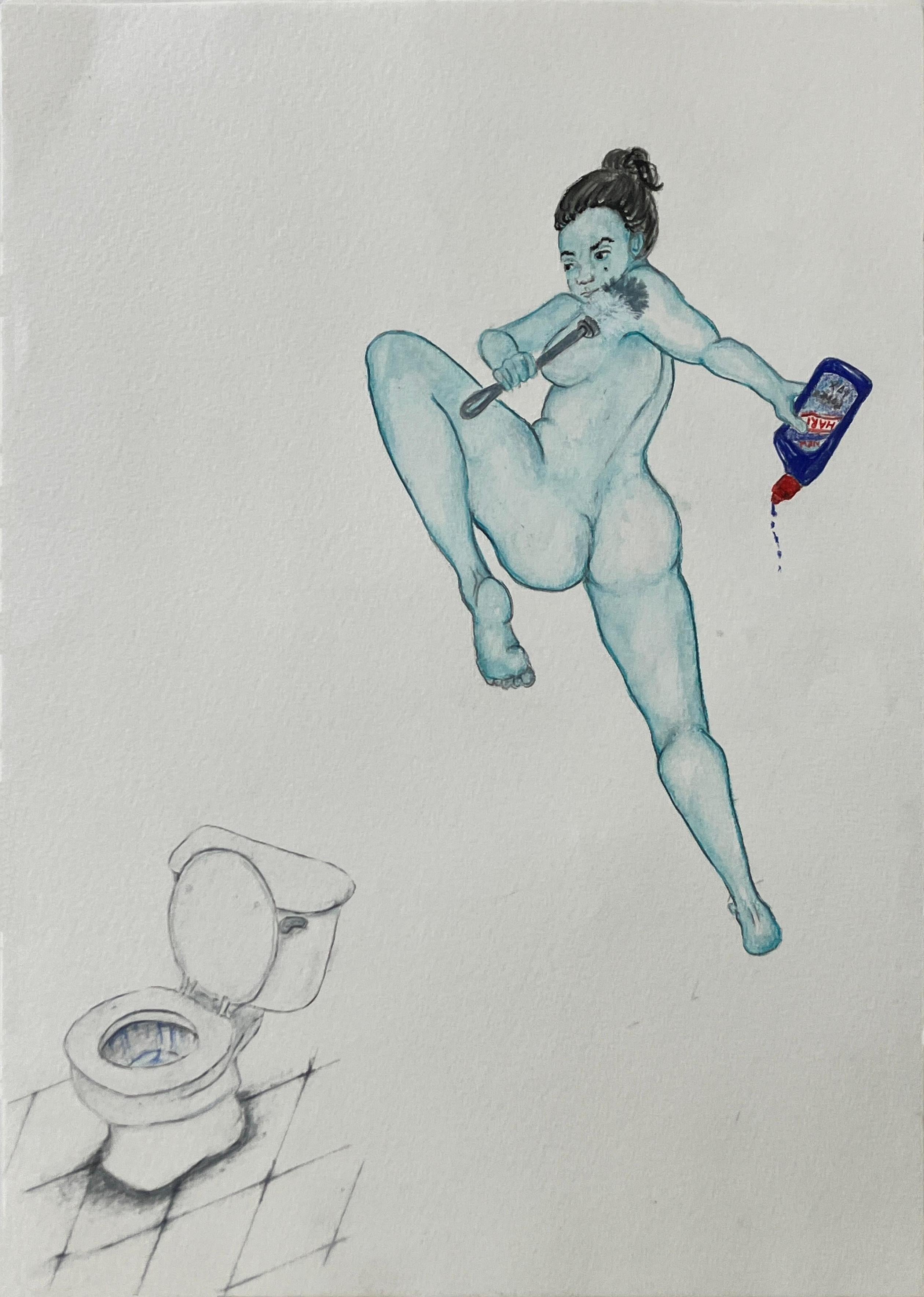 Set of 6 Watercolour on paper from the Battle Series. For Sale 2