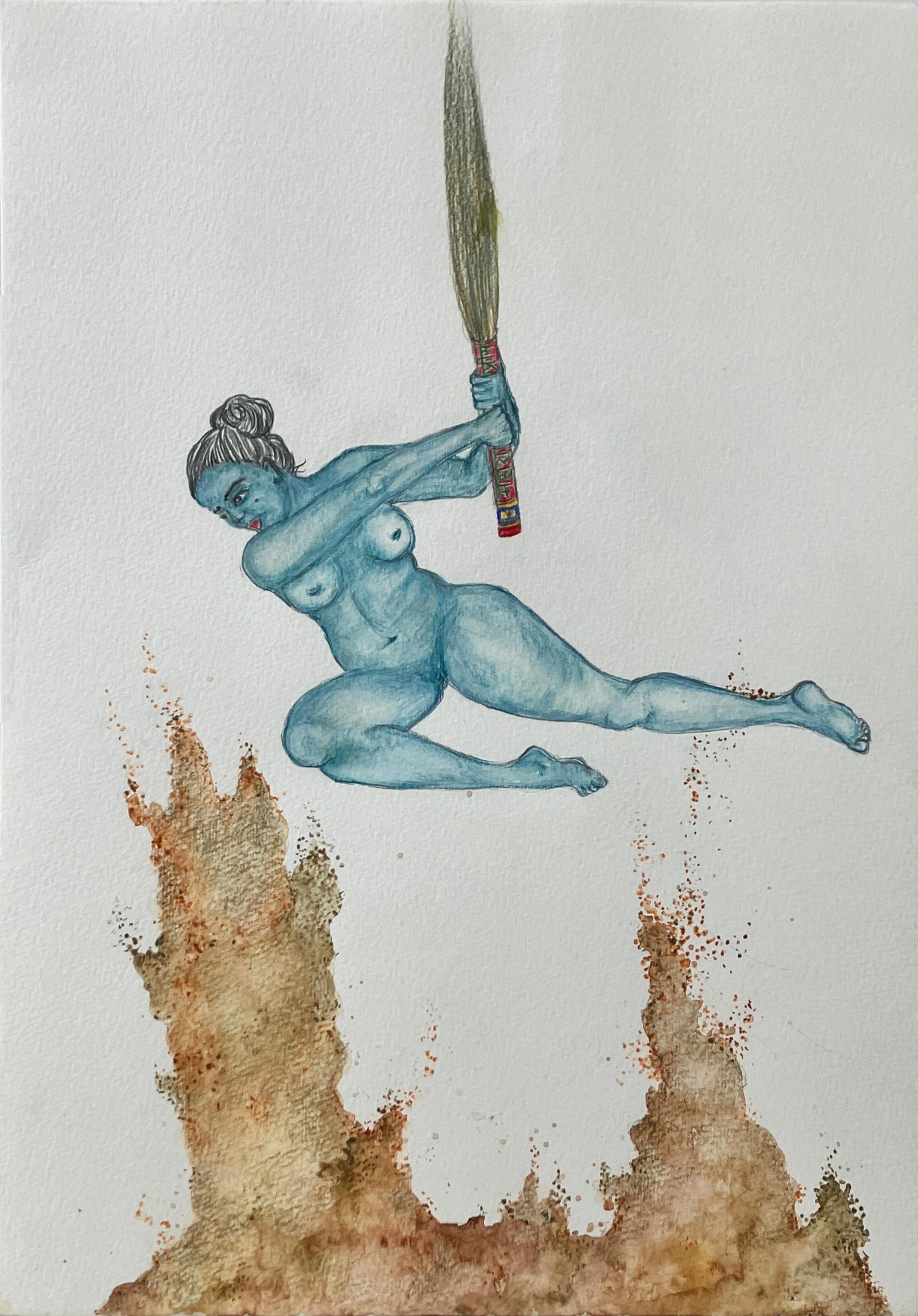 This set of drawings has been like a Covid-19 diary of one woman and her domestic realm. Simone de Beauvoir, the century's most iconic feminist scholar, called the burden of women's housework a 