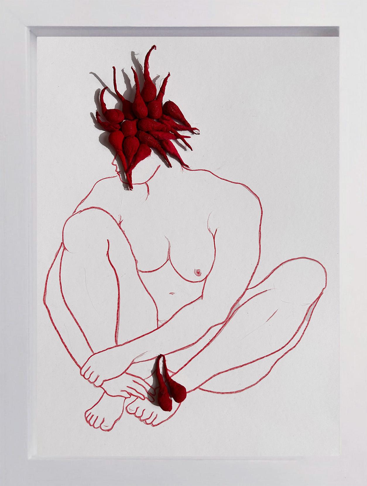 Set di 6 opere d'arte. Dalla serie Red in vendita 4