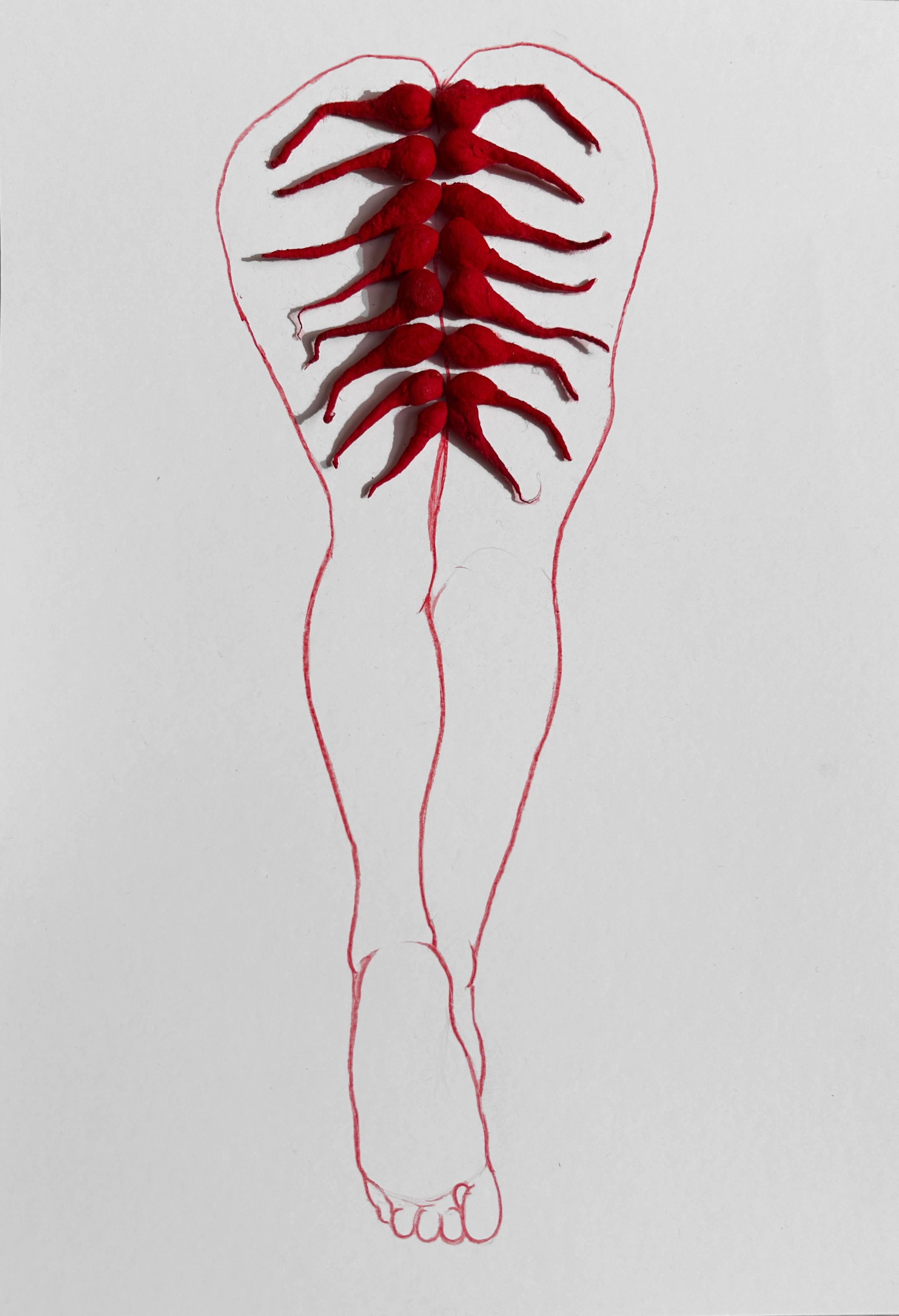 Set di 6 opere d'arte. Dalla serie Red in vendita 3
