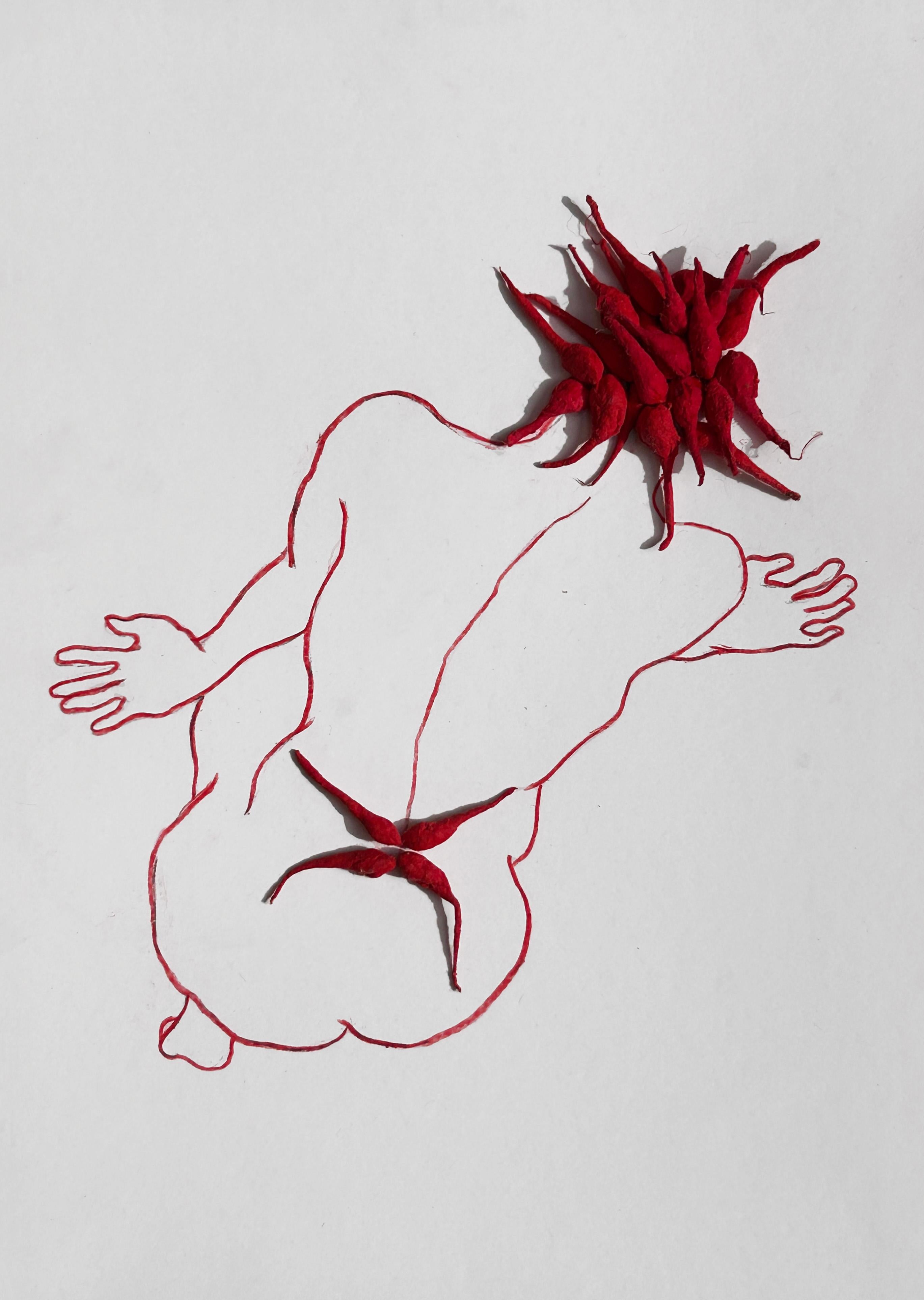 Set di 6 opere d'arte. Dalla serie Red in vendita 6