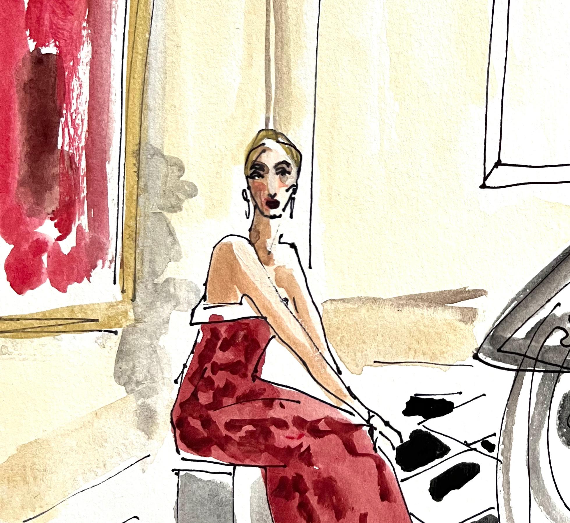 Lauren de Balenciaga. De la série Mode - Contemporain Art par Manuel Santelices