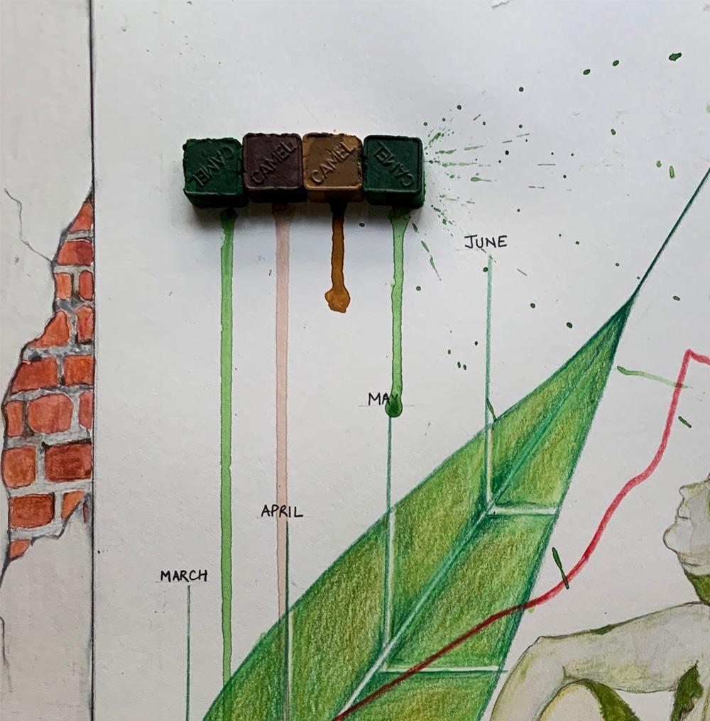 This set of drawings has been like a Covid-19 diary of one woman and her domestic realm. Simone de Beauvoir, the century's most iconic feminist scholar, called the burden of women's housework a 