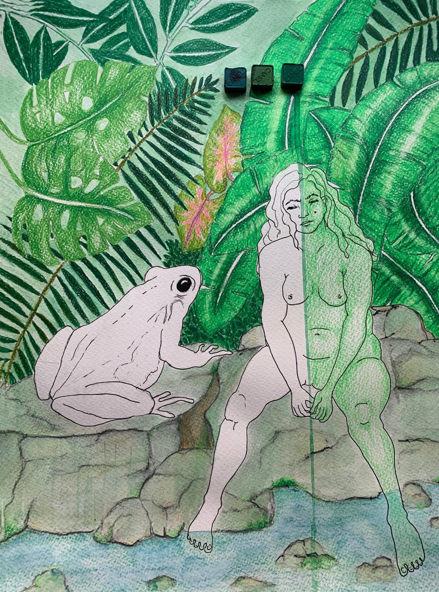 March to June, Covid Nights, and July Triptych. From the covid diaries series - Gray Figurative Art by Megha Joshi