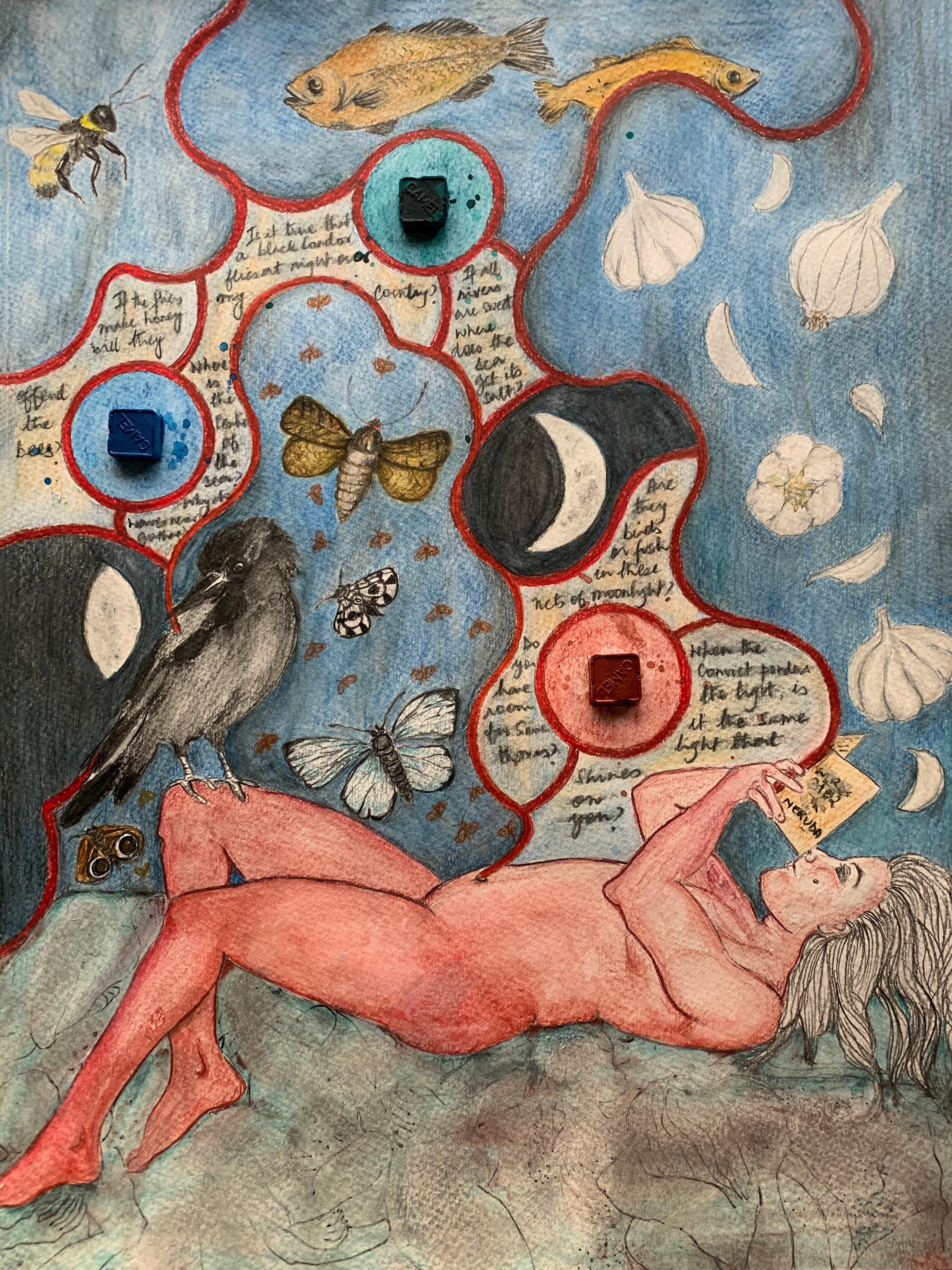 March to June, Covid Nights, and July Triptych. From the covid diaries series - Abstract Art by Megha Joshi