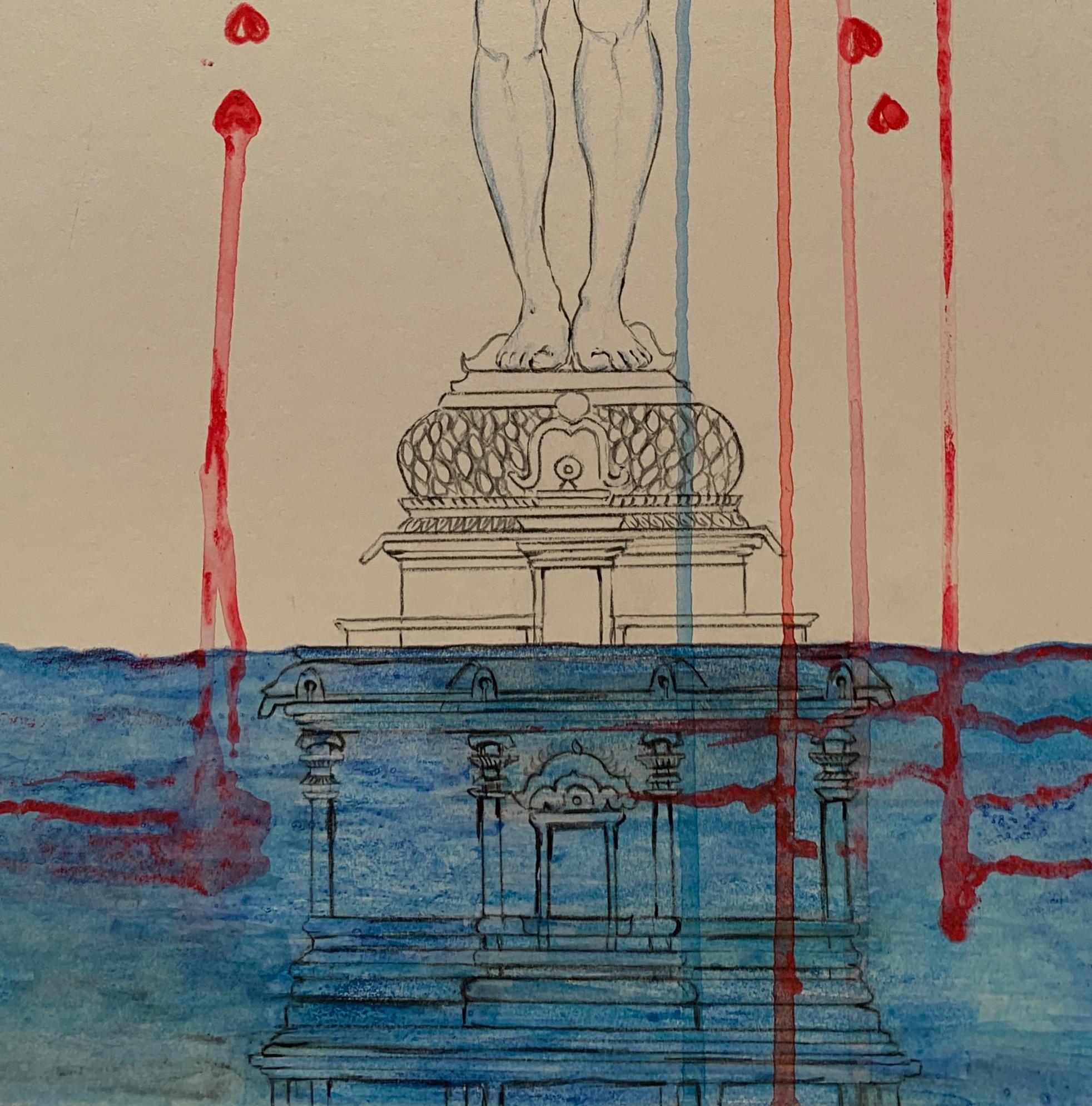 Set of 2 Drawings. From the covid diaries series For Sale 2