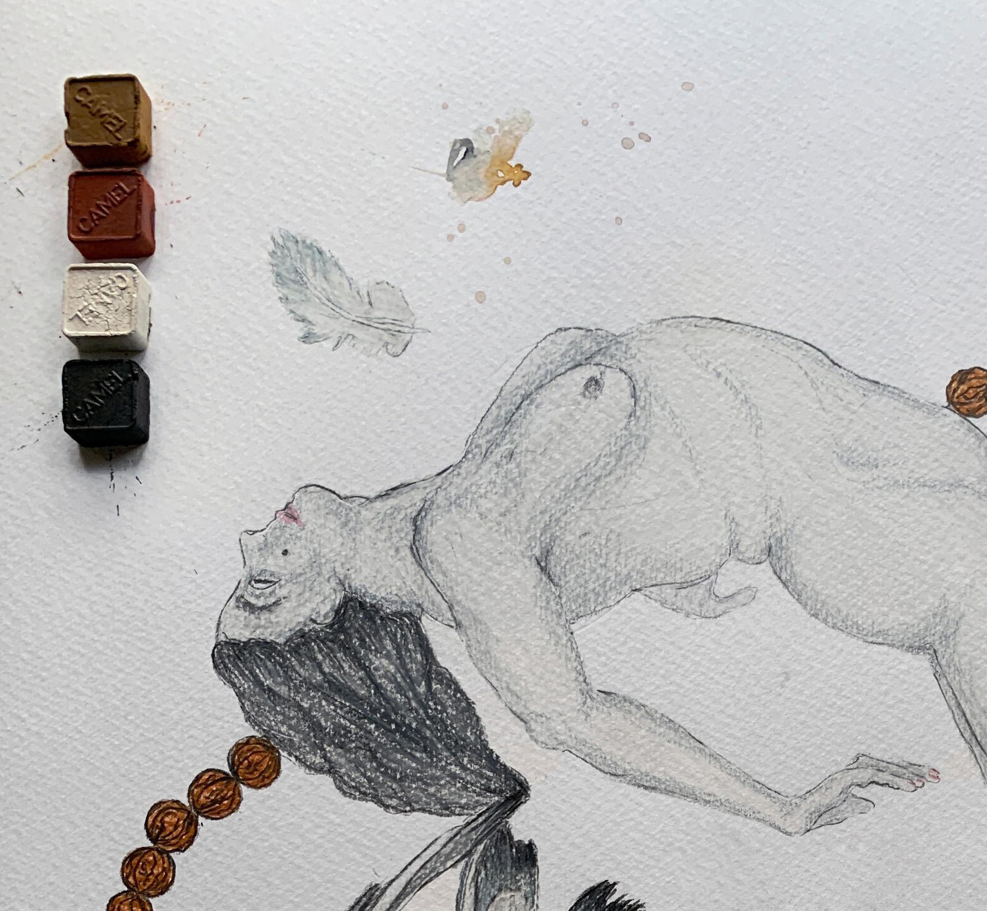 Set of 2 Drawings. From the covid diaries series For Sale 4