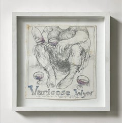Varicose Wyn Pencil Drawing, Post-Modern, Framed
