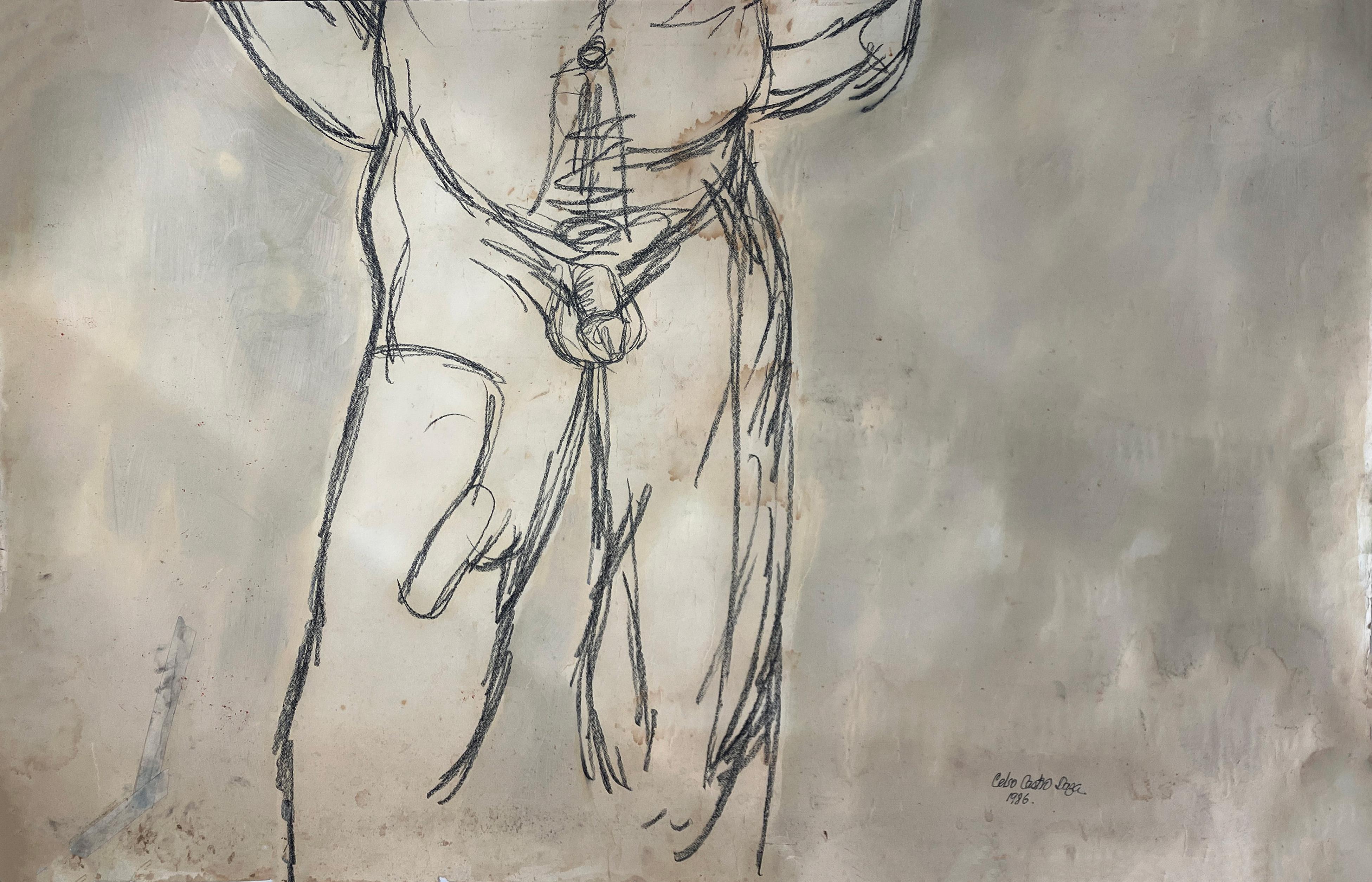 Untitled Diptych, Figurative Nude Drawing 2