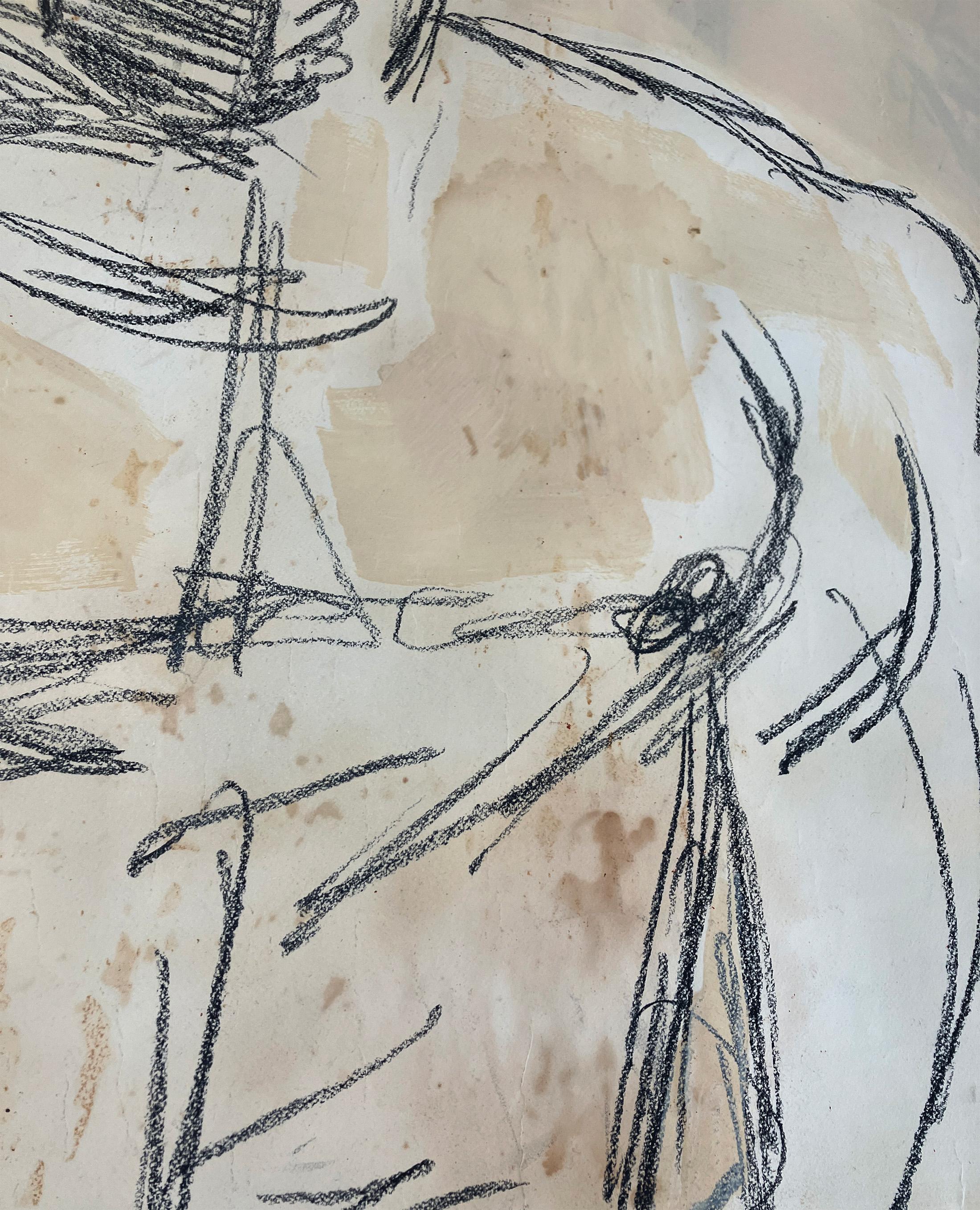 Set of 2 artworks by Celso Castro, 1986.
Overall size: 
Image size: 79.5 In H x 59 in W
Frame size: 83.5 In H x 63 in W x 2 in D

Untitled #1 Image size: 40 in. H x 59 in. W 
Pencil and watercolor on archival paper

Untitled #2, 1986  Image size:
