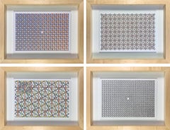 Set of 4 Abstract Drawing on paper. From the series Illusions of the Line