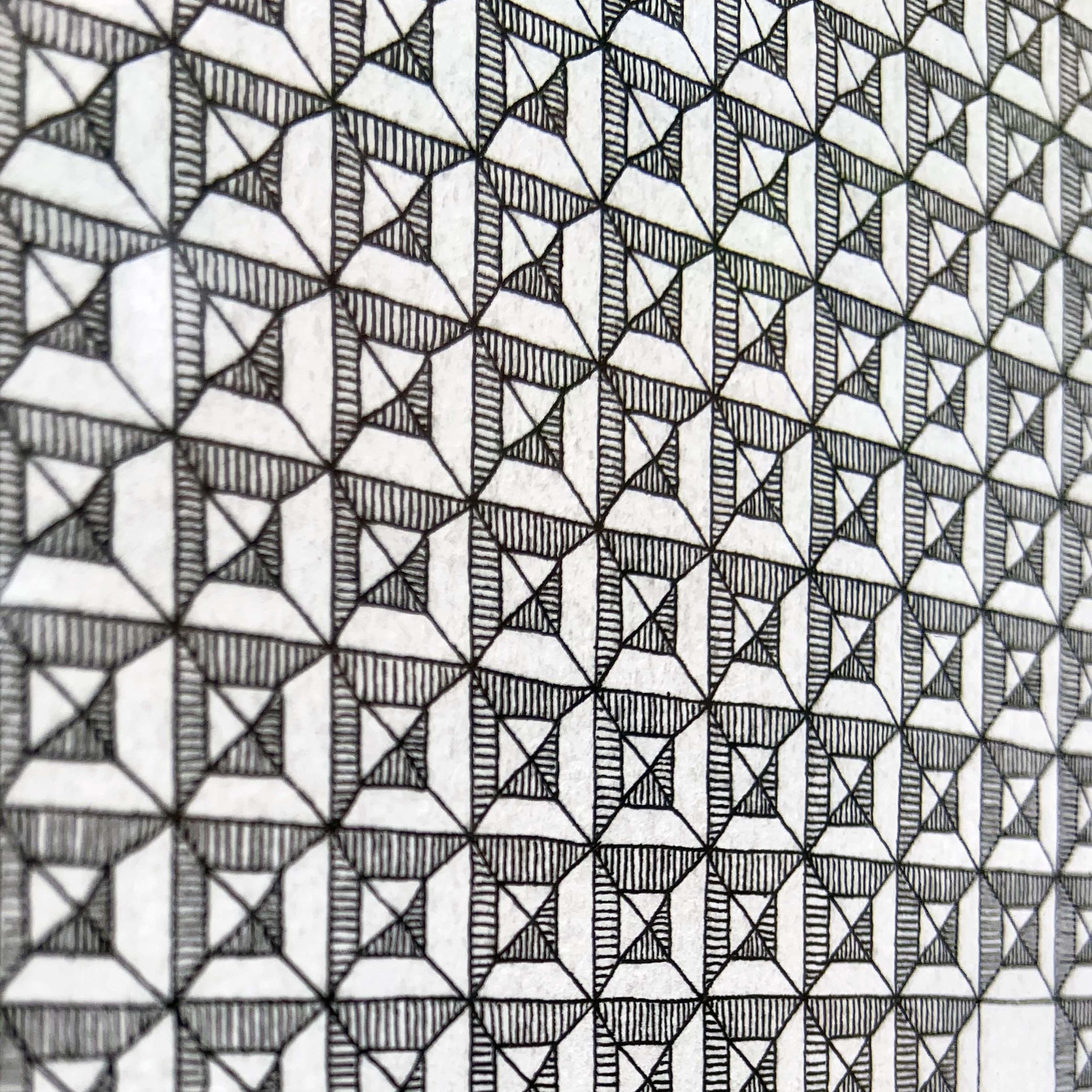 Set of 4 Abstract Drawing on paper. From the series Illusions of the Line 7