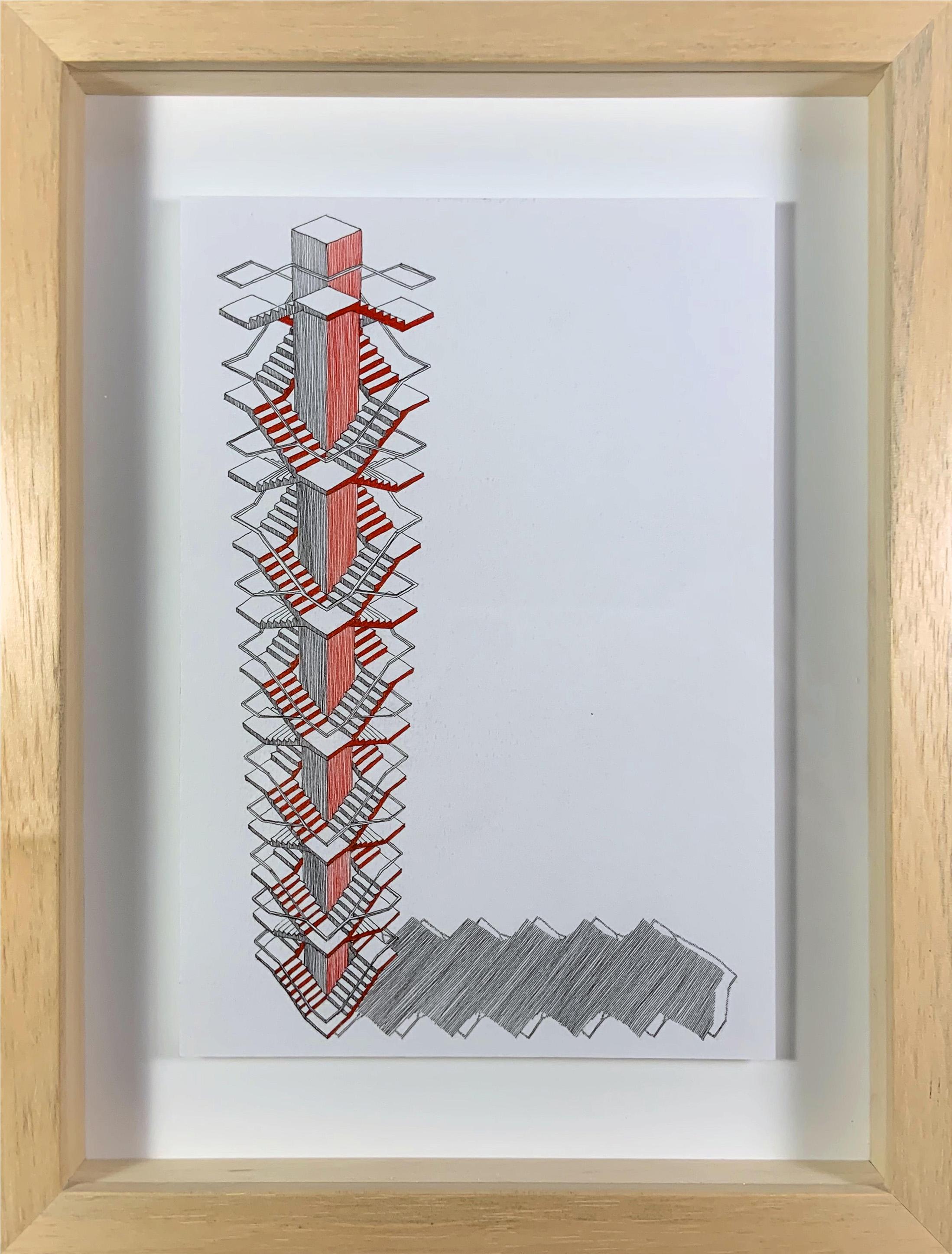 Bloques Desalineado 2, Espejo, and Regular. Abstract Drawings For Sale 4