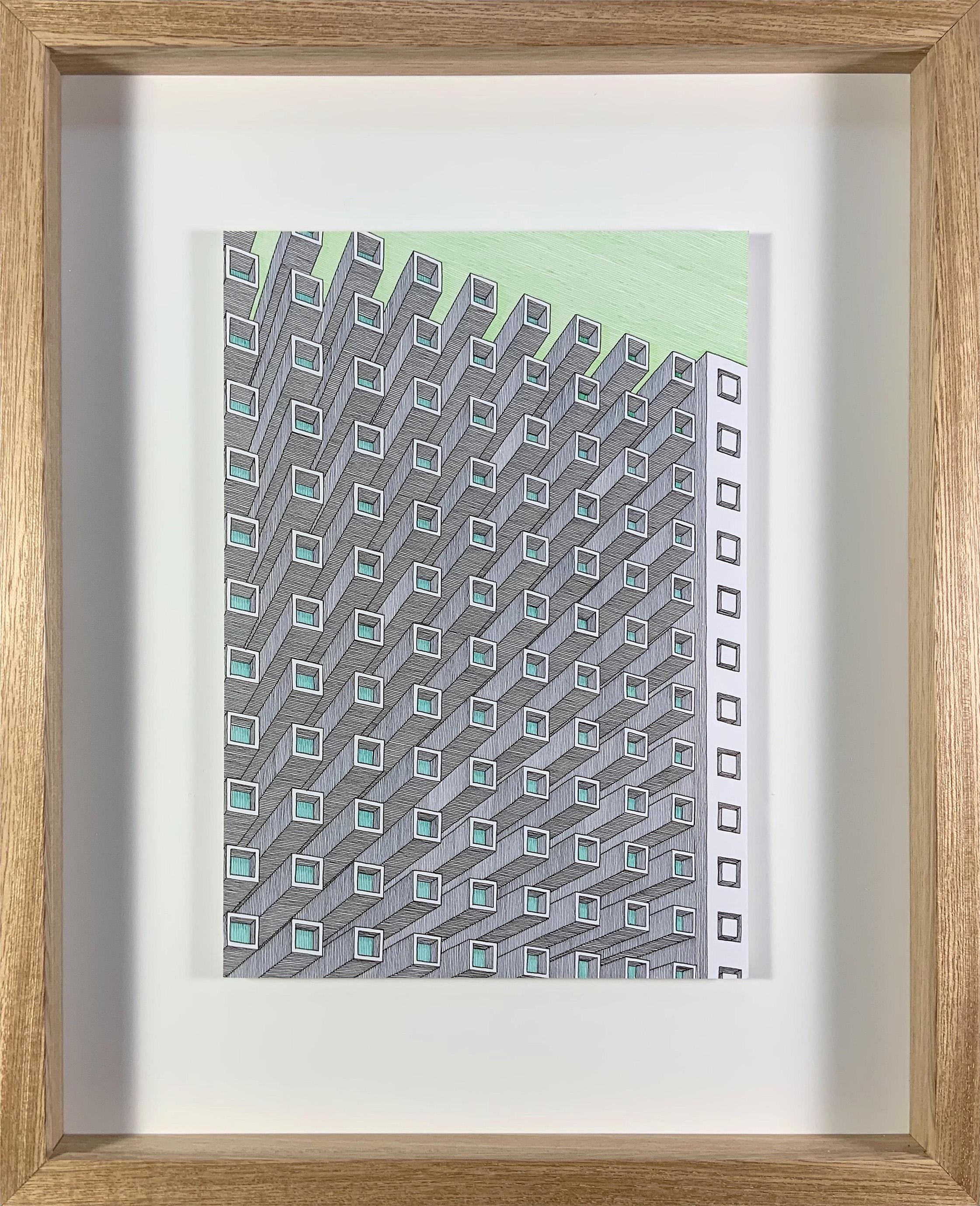 Set of 3 Abstract Drawings. From the series Illusions of the Line For Sale 4