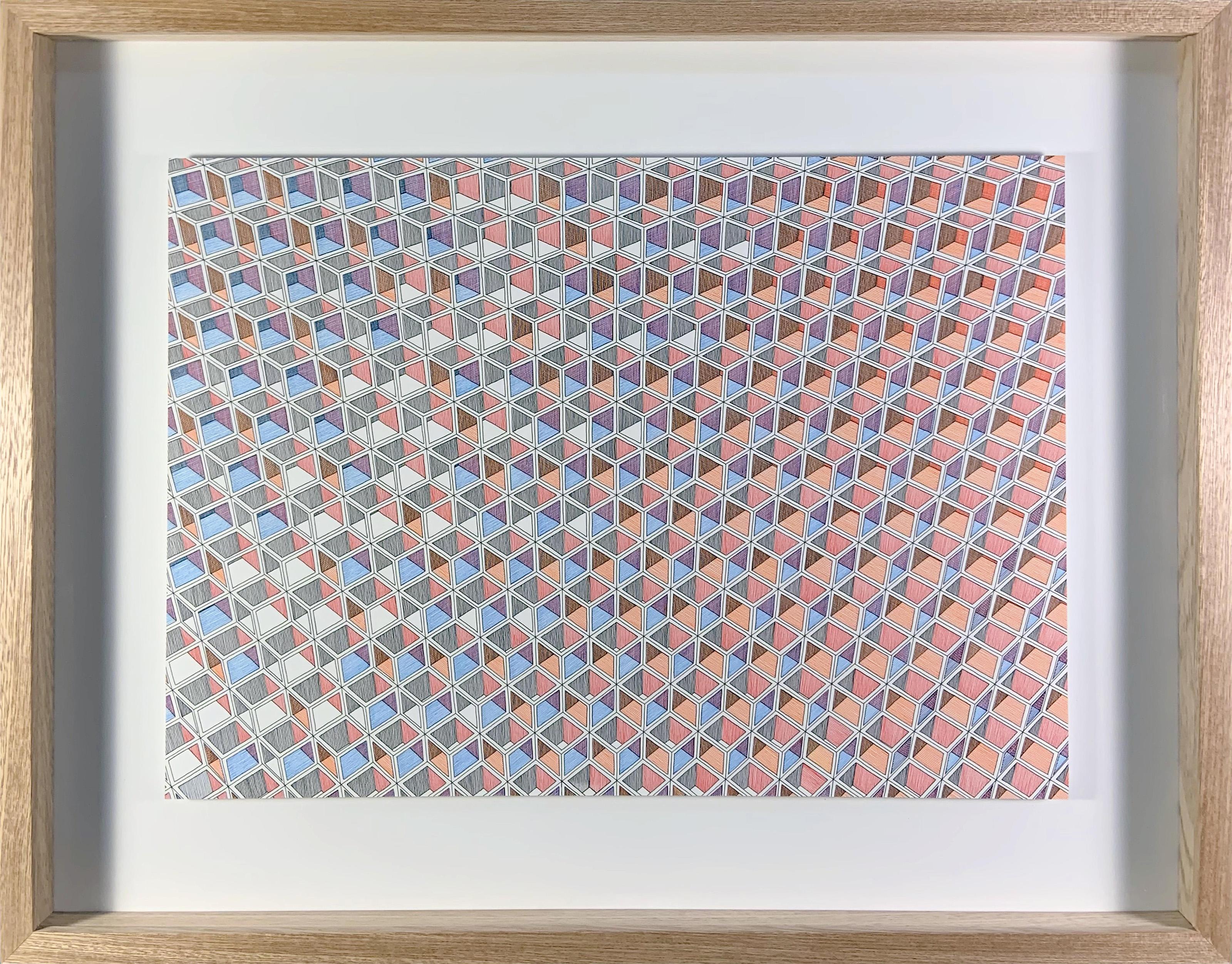 Picos Tercio, Esfera transparencia 3 and Cubos Transparencia 3. Drawings For Sale 1
