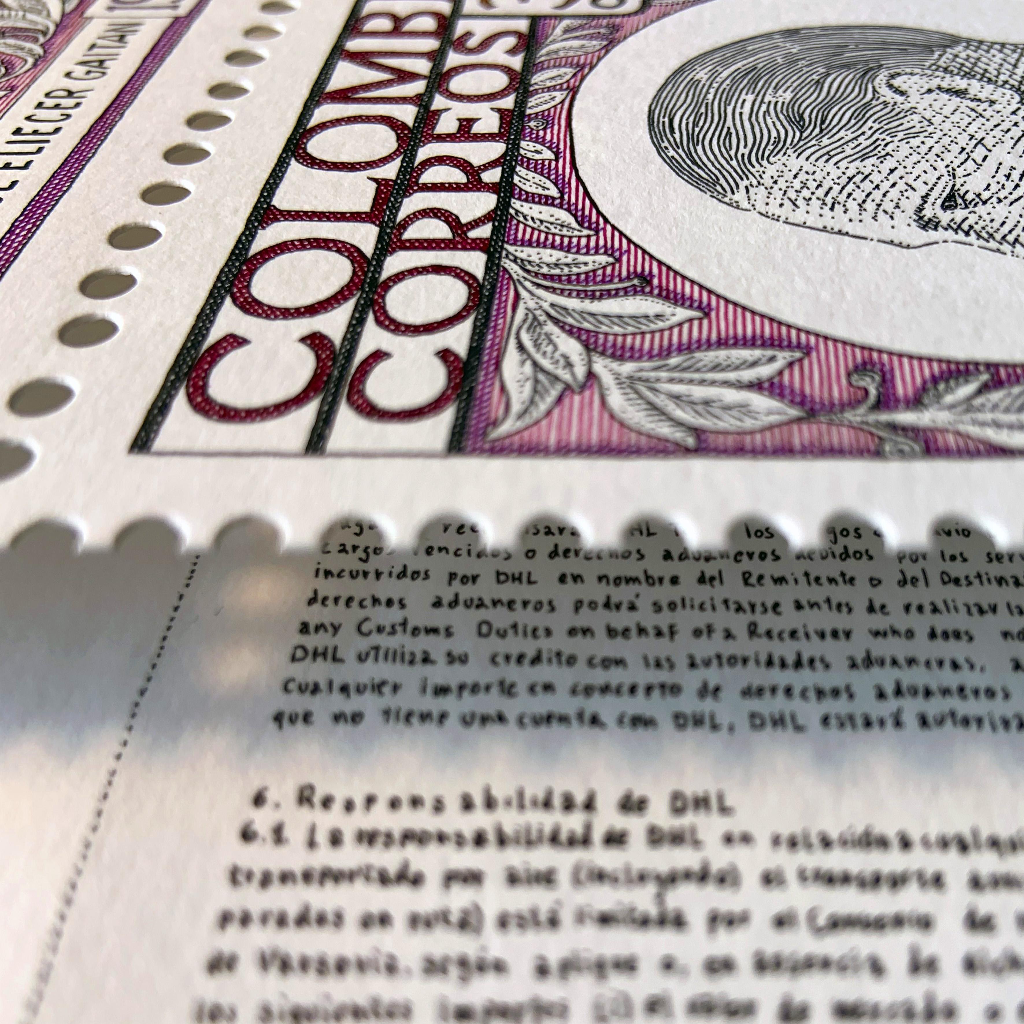 Set of 3 Stamps. Framed. From The Series Terms and Conditions For Sale 5