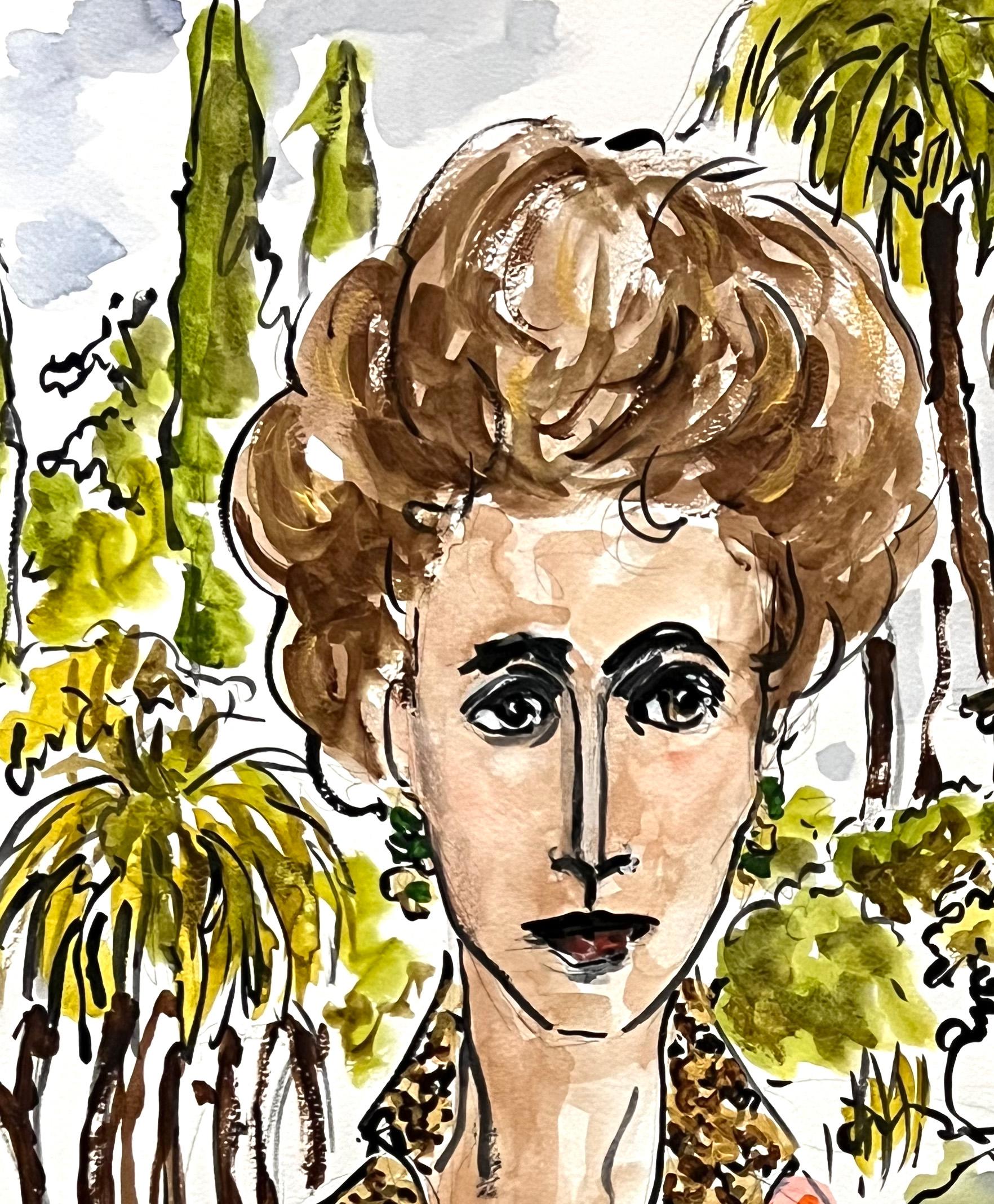 Marella Agnelli in Marrakesch – Art von Manuel Santelices