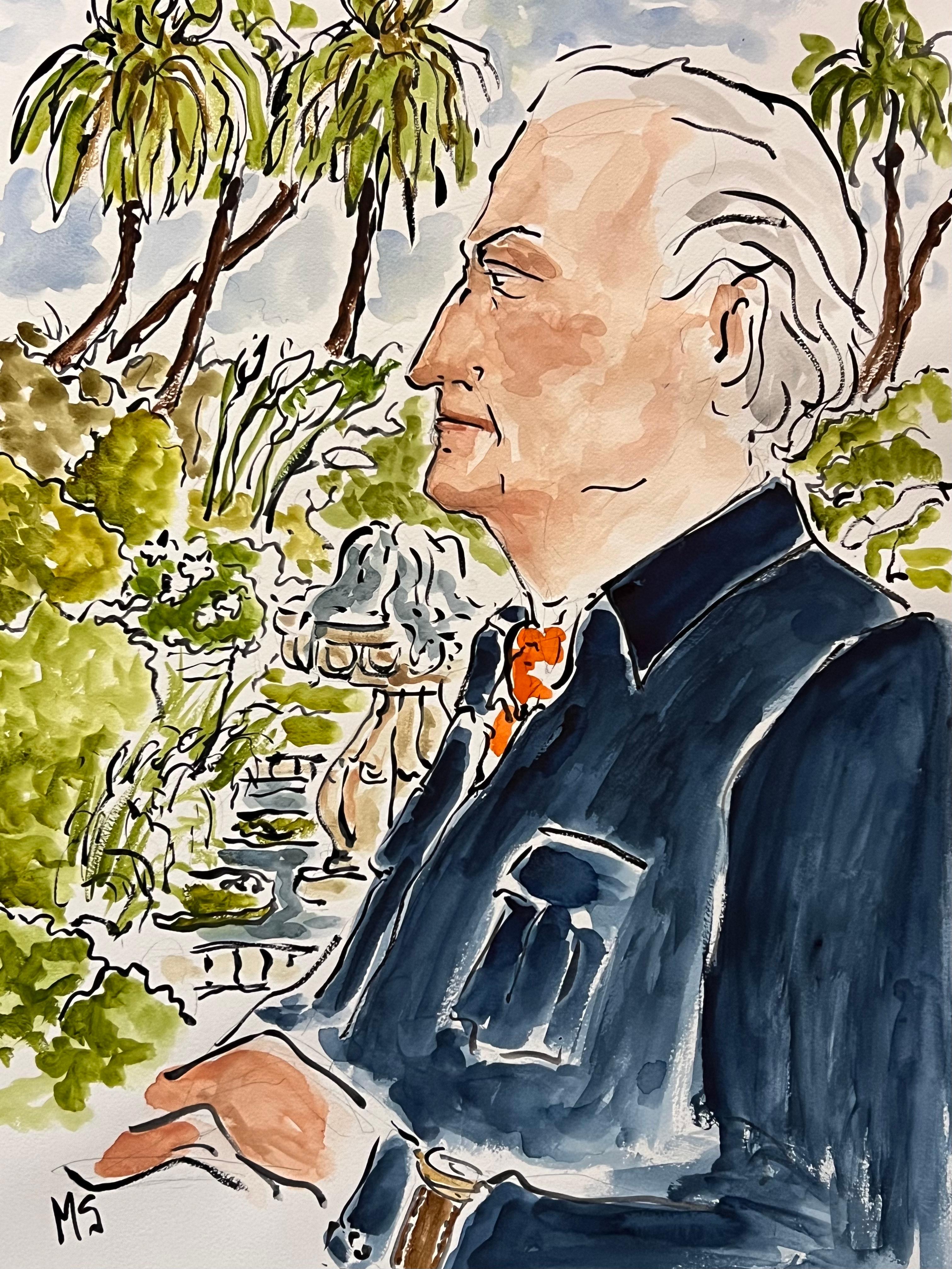 Manuel Santelices Portrait – Gianni Agnelli in Marrakesch