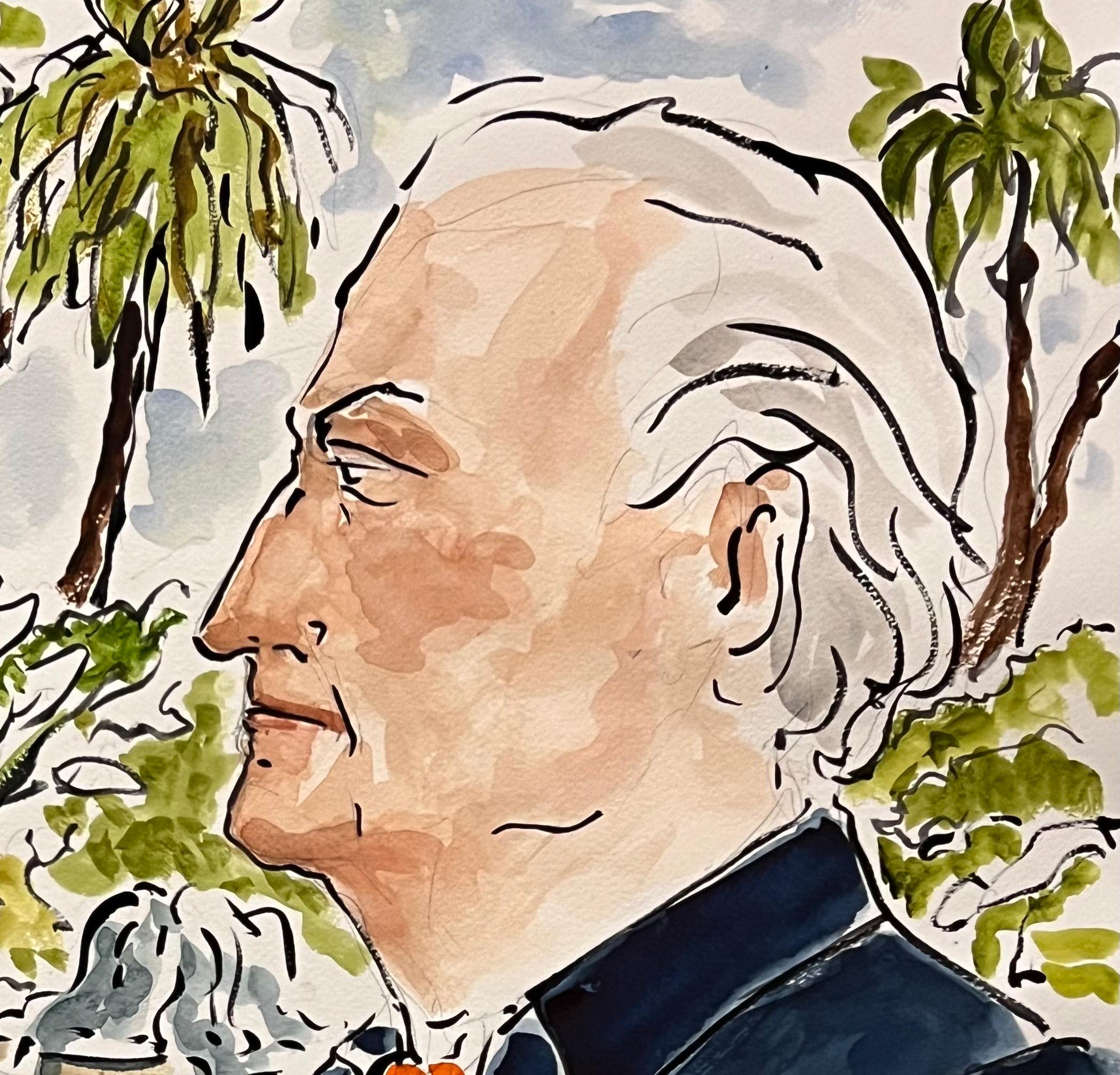 Gianni Agnelli in Marrakesch – Art von Manuel Santelices