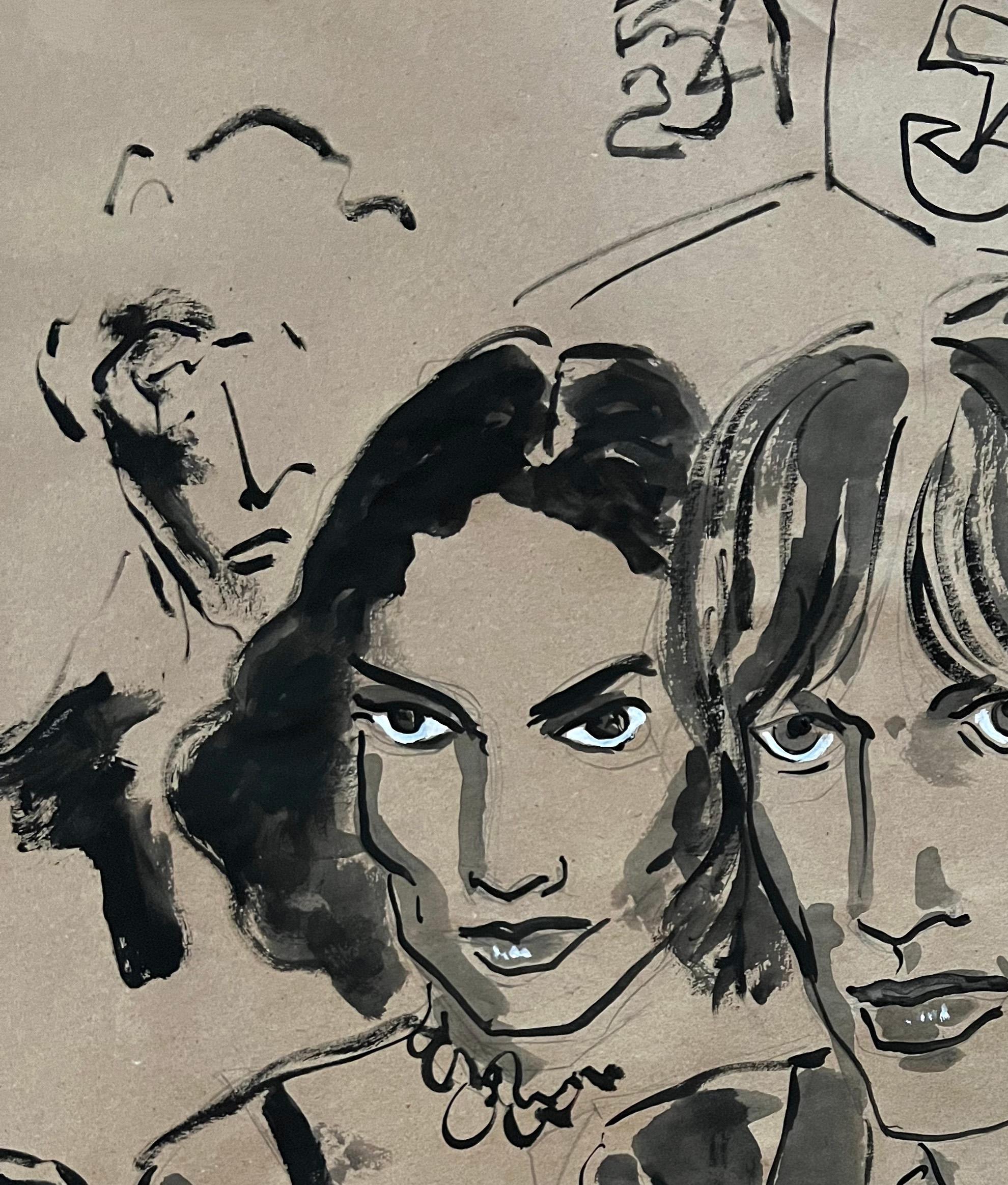 Mick and Bianca jagger at Studio 54, Portrait - Art by Manuel Santelices