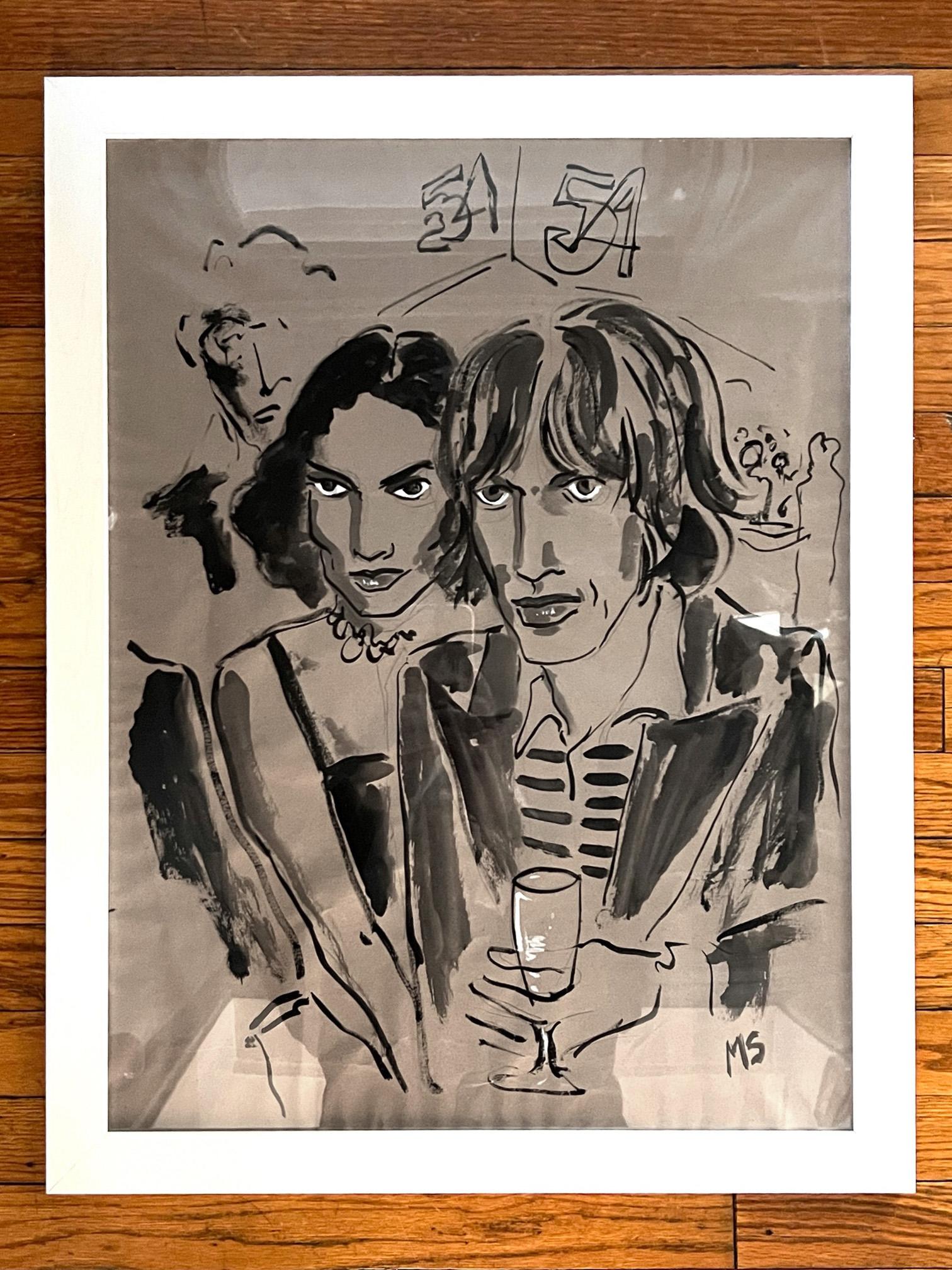 Mick und Bianca jagger im Studio 54, Porträt