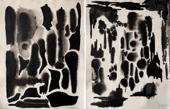 Ohne Titel 2 und 3, Diptychon. Abstraktes Aquarell