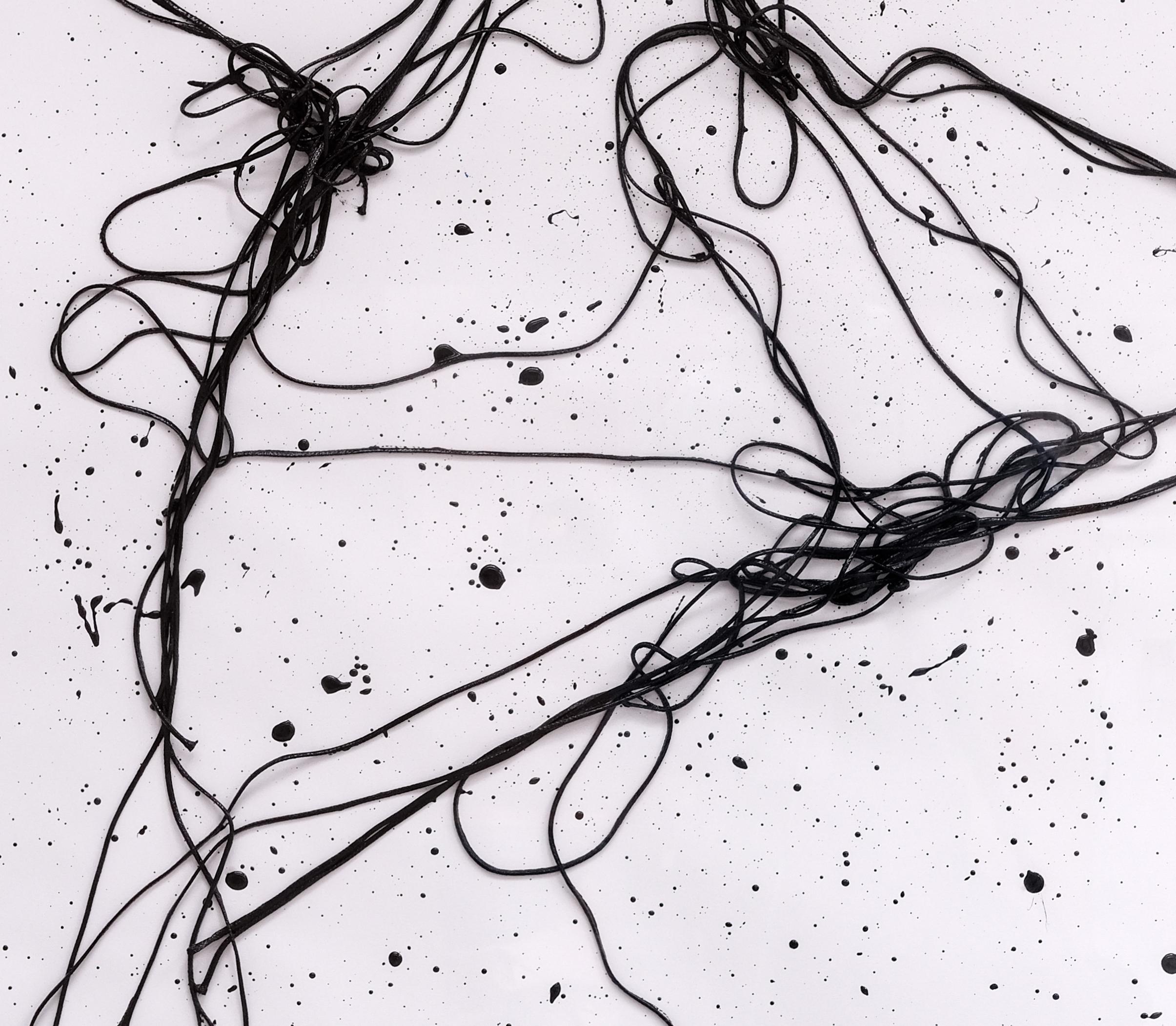 Black and White III and II, Line Drawing, Diptych. Abstract Works on Paper For Sale 2