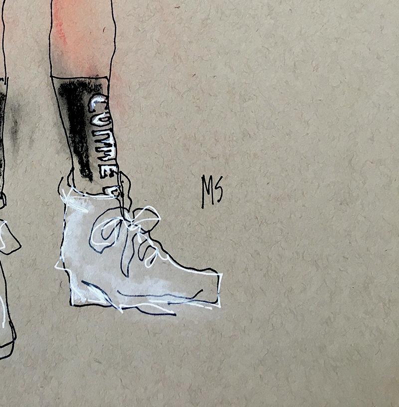 Comme des Garcons e Louis XV Tries on Shoes, dittico. Dalla serie Fashion - Art Contemporaneo di Manuel Santelices