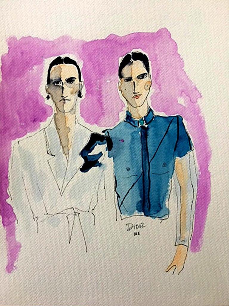 Ludovic de Saint Sernin, Dior and Sies Marjan, Triptych - Contemporary Art by Manuel Santelices