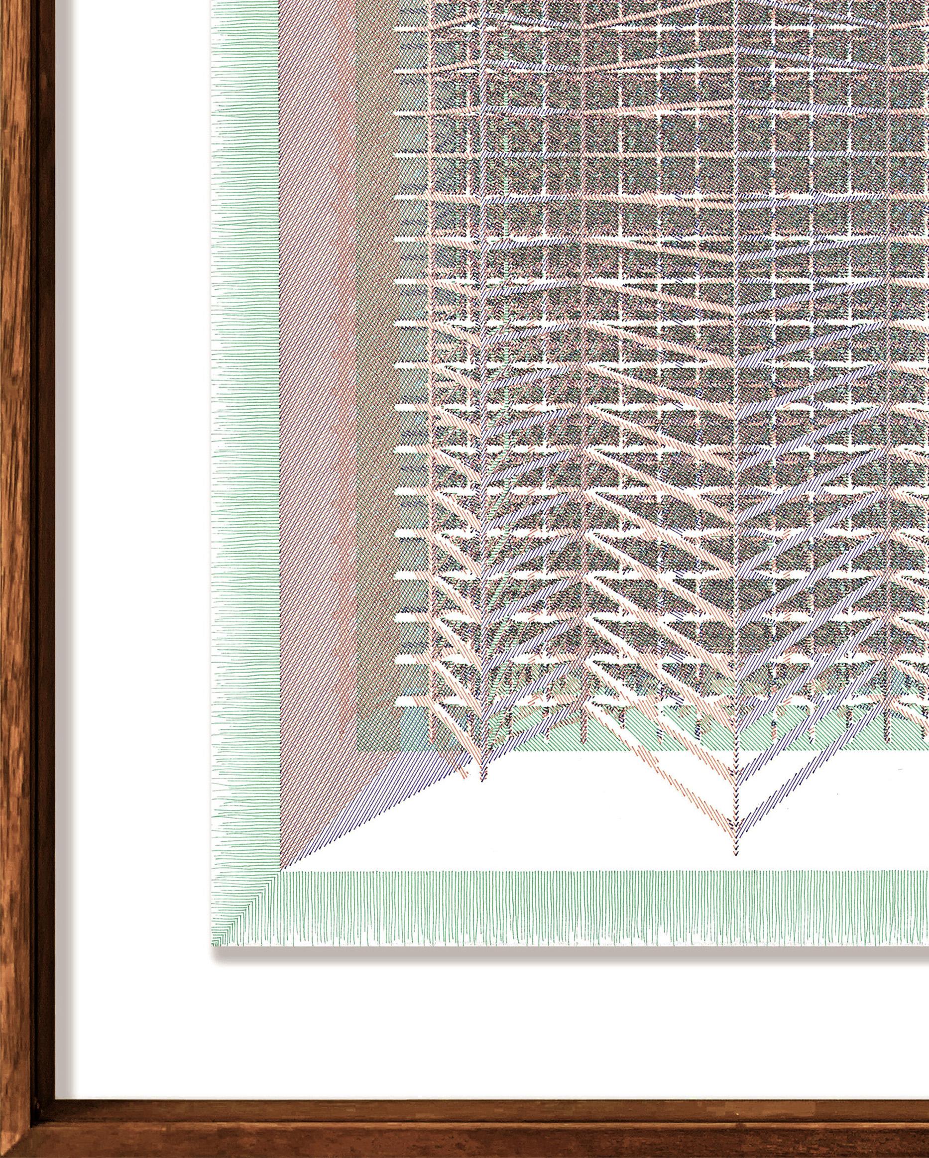 Fig. 8 BASE VERDE. From The Dibujar el Tiempo Series - Abstract Art by Rodrigo Spinel 