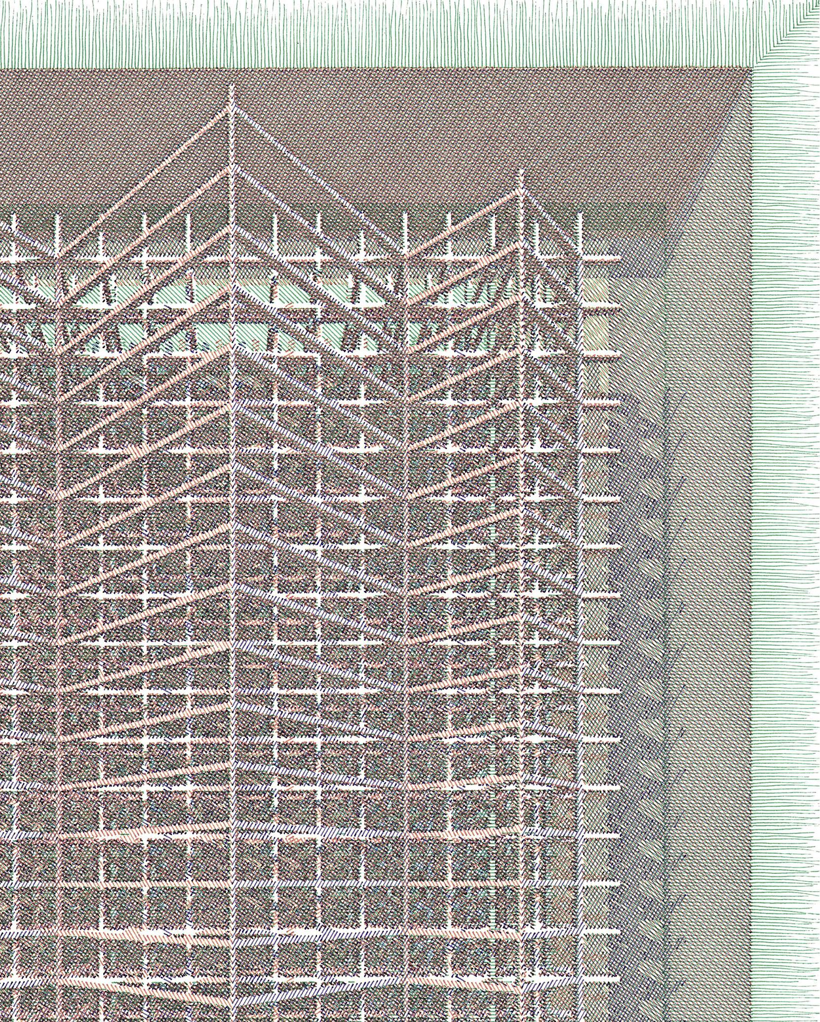 Fig. 8 BASE VERDE. From The Dibujar el Tiempo Series - Gray Abstract Drawing by Rodrigo Spinel 