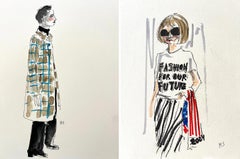 Homme en manteau bleu et Brown et Fashion for our Future, Diptyque