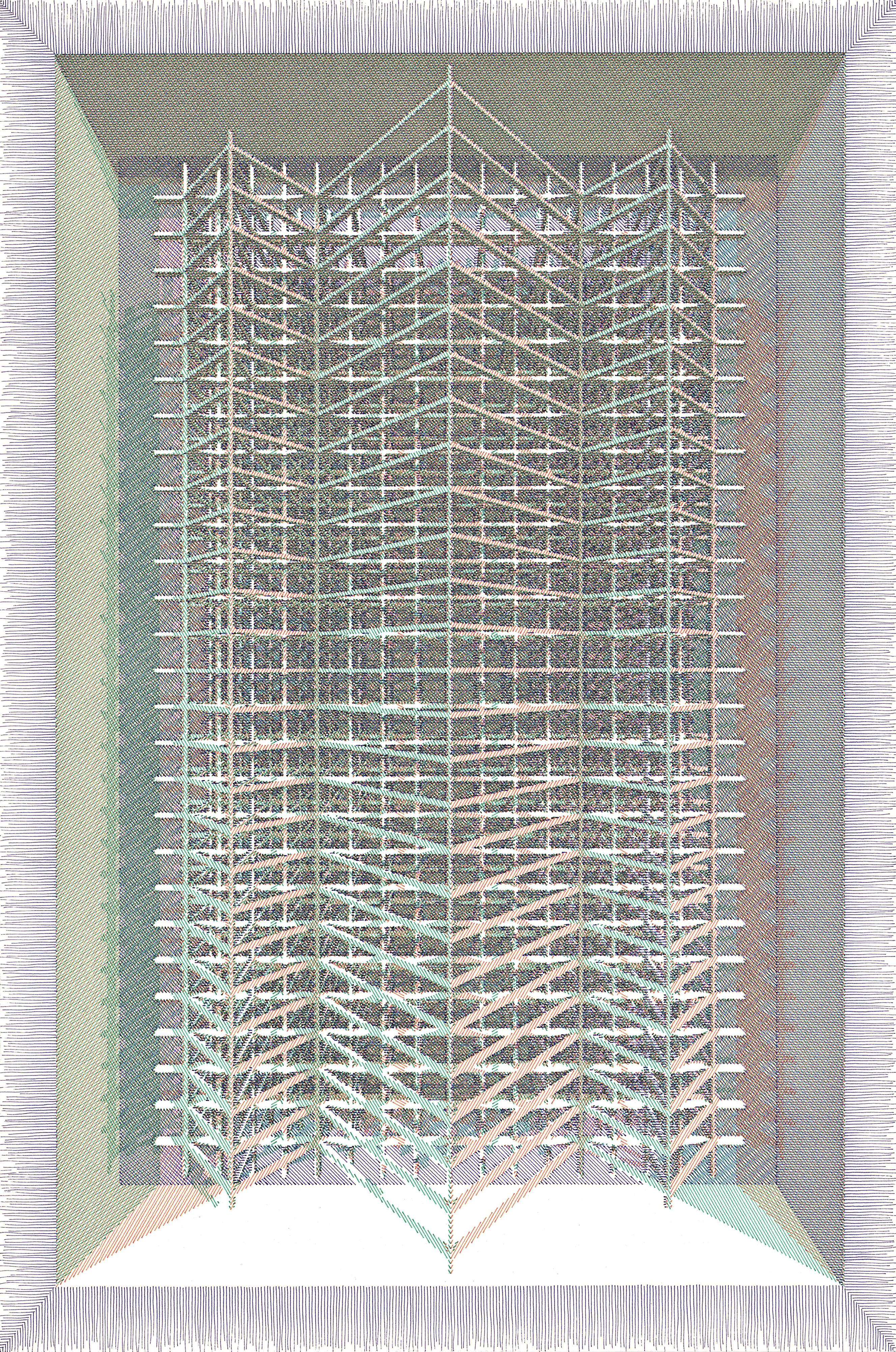 Fig. 8 BASE MORADO et NEUTRO, Diptyque De la série The Dibujar el Tiempo - Abstrait Art par Rodrigo Spinel 