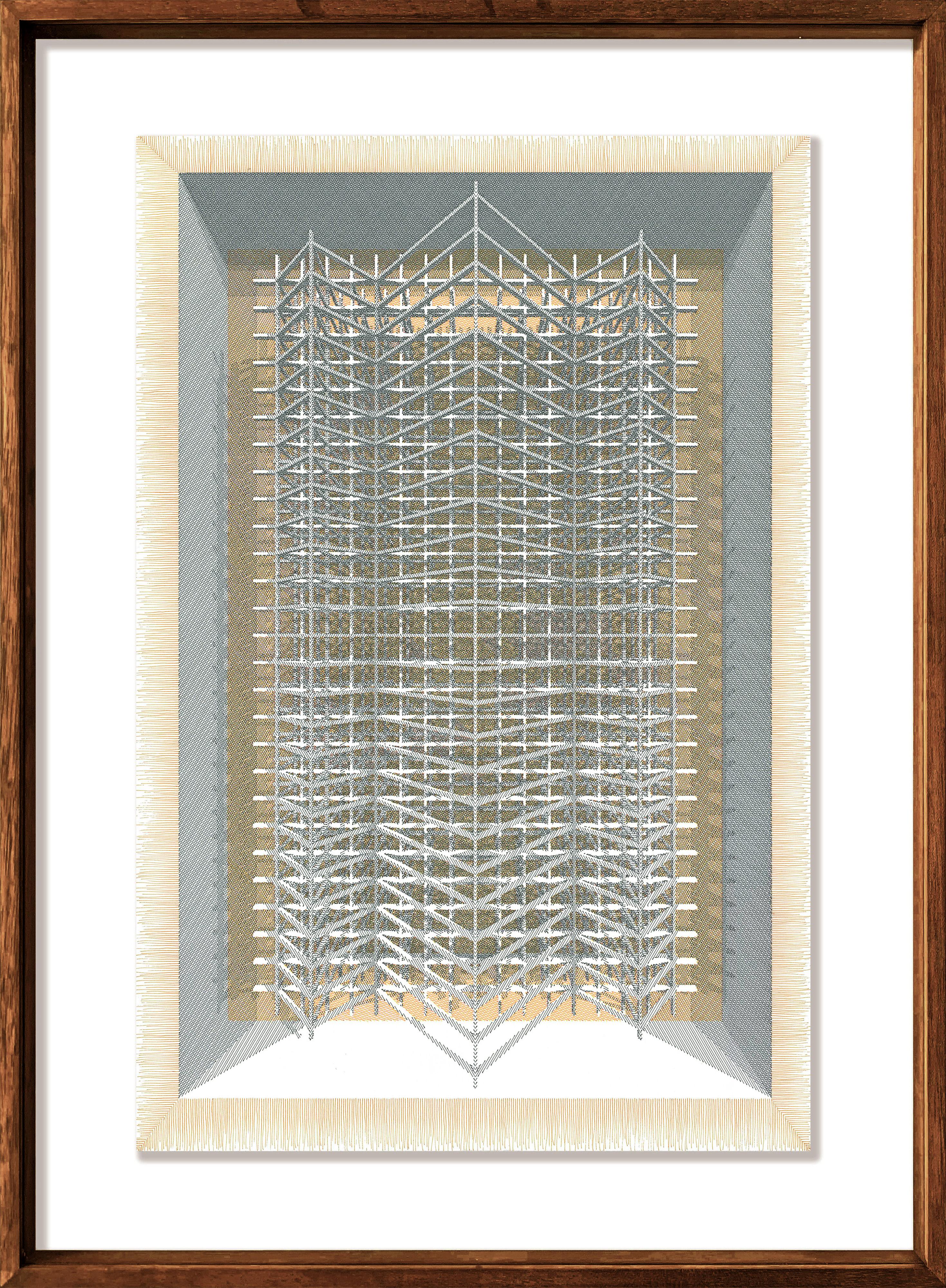 Fig. 8 BASE MORADO et NEUTRO, Diptyque De la série The Dibujar el Tiempo - Gris Abstract Drawing par Rodrigo Spinel 