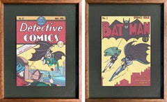 1,0 M (DETECTIVE COMICS) y 1,2M BAT MAN, Díptico. Dibujo sobre papel