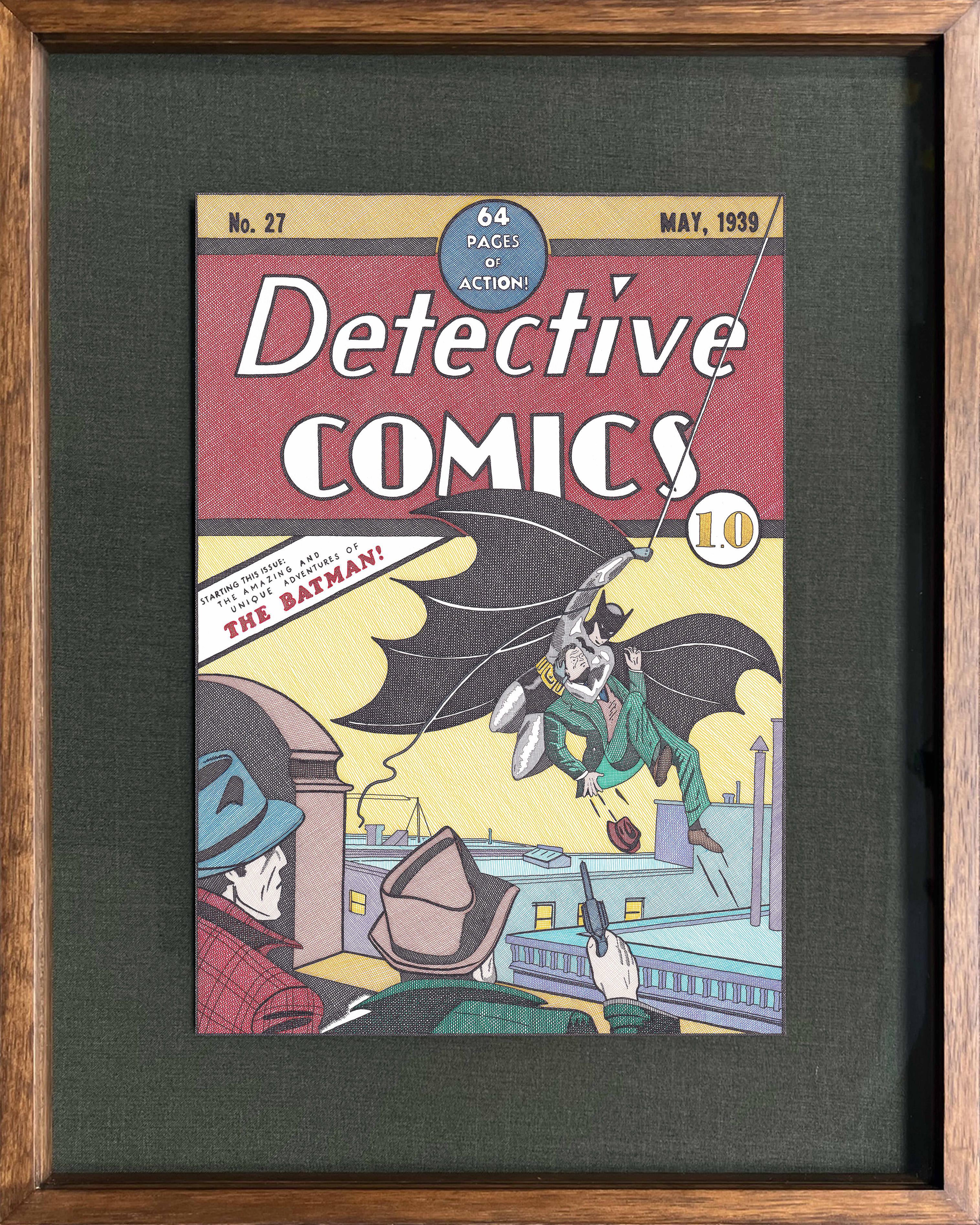 1.0 M (DETECTIVE COMICS) und 1.2M BAT MAN, Diptychon. Zeichnung auf Papier – Art von Rodrigo Spinel 