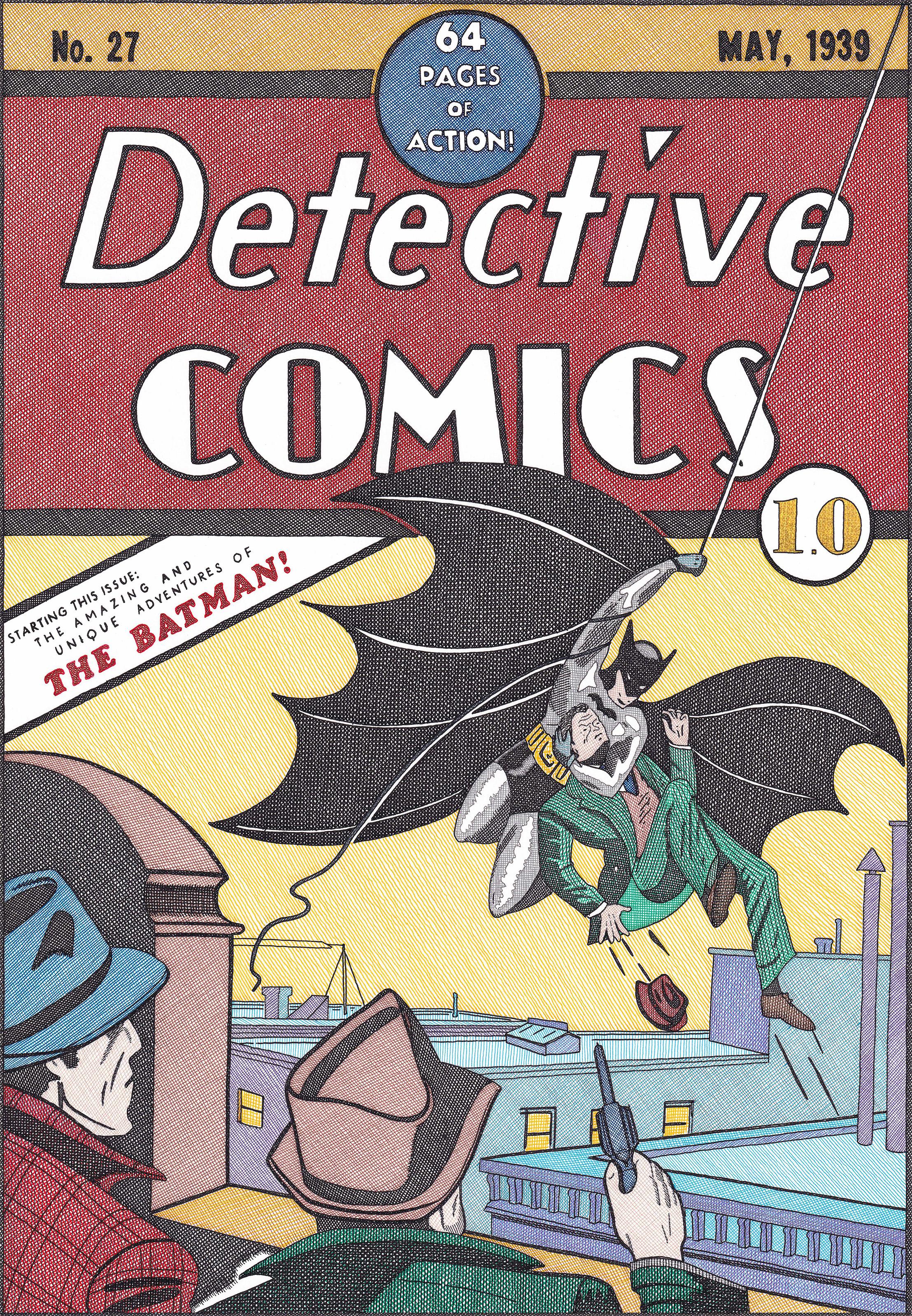 1.0 M (DETECTIVE COMICS) und 1.2M BAT MAN, Diptychon. Zeichnung auf Papier (Abstrakt), Art, von Rodrigo Spinel 