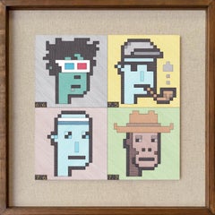 29.4M. CRYPTO PUNK AND 15M RINGERS. Diptych Drawings on paper