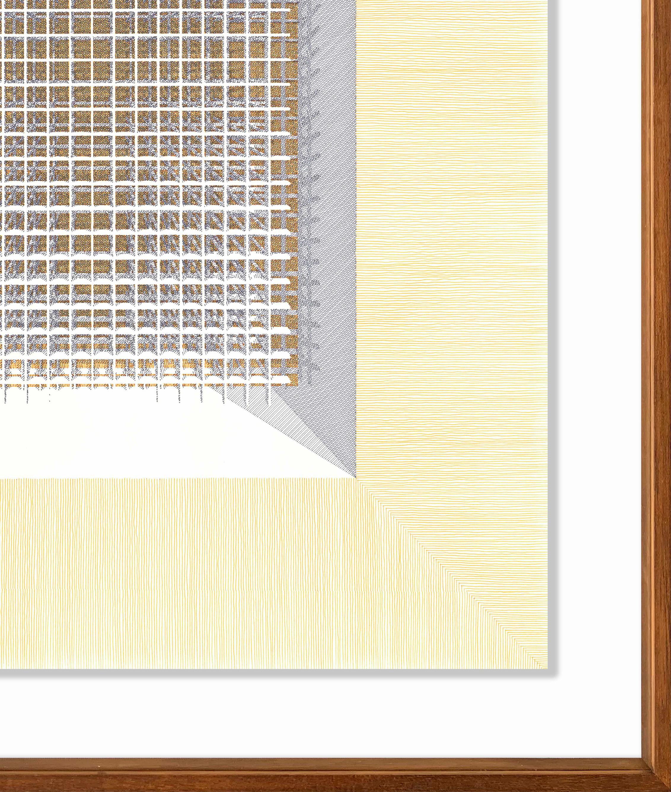 Abb. 9 BASE. Aus der Serie Dibujar el Tiempo (Beige), Abstract Drawing, von Rodrigo Spinel 