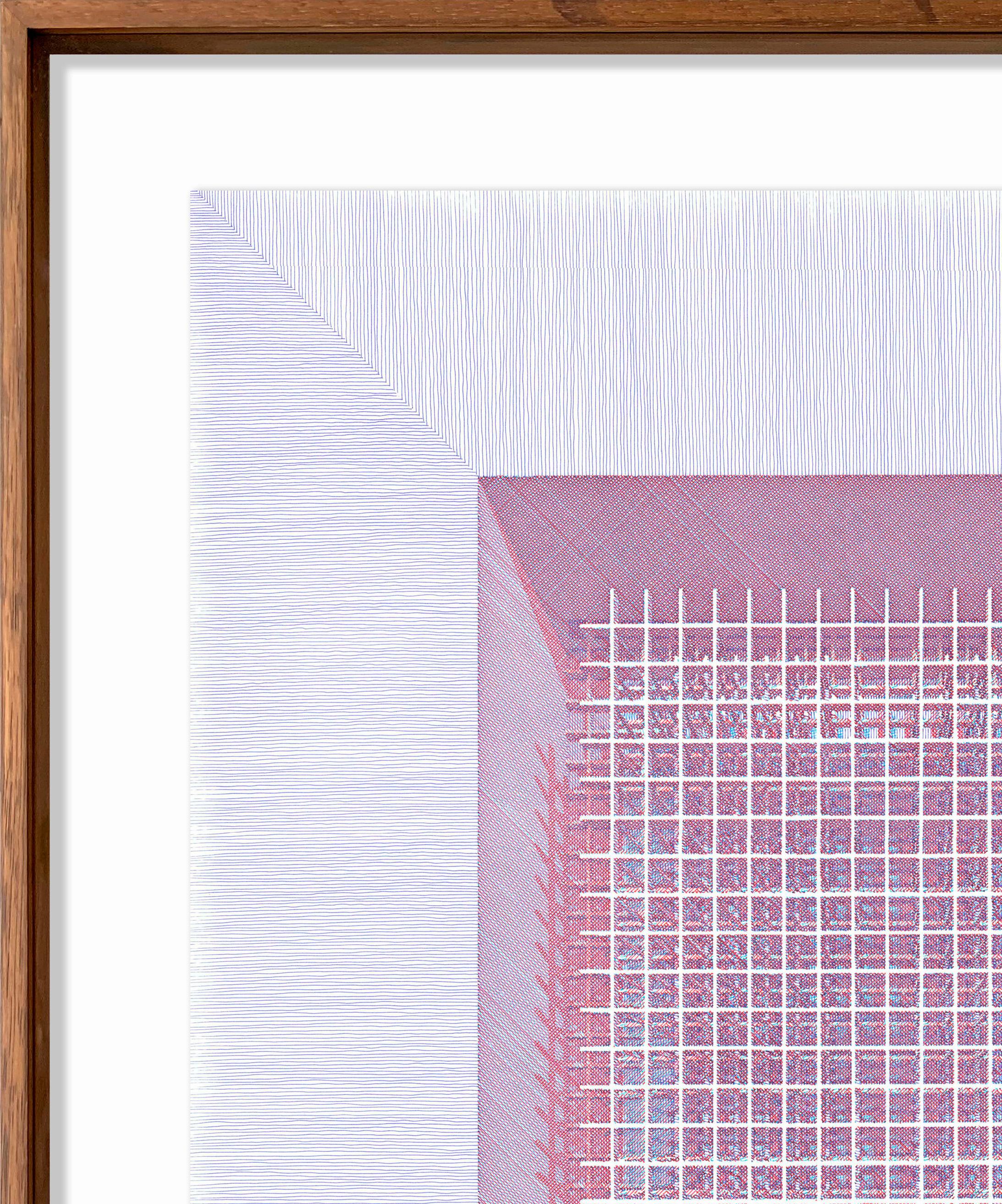 Fig. 9 BASE MORADO. From The Dibujar el Tiempo Series - Abstract Art by Rodrigo Spinel 