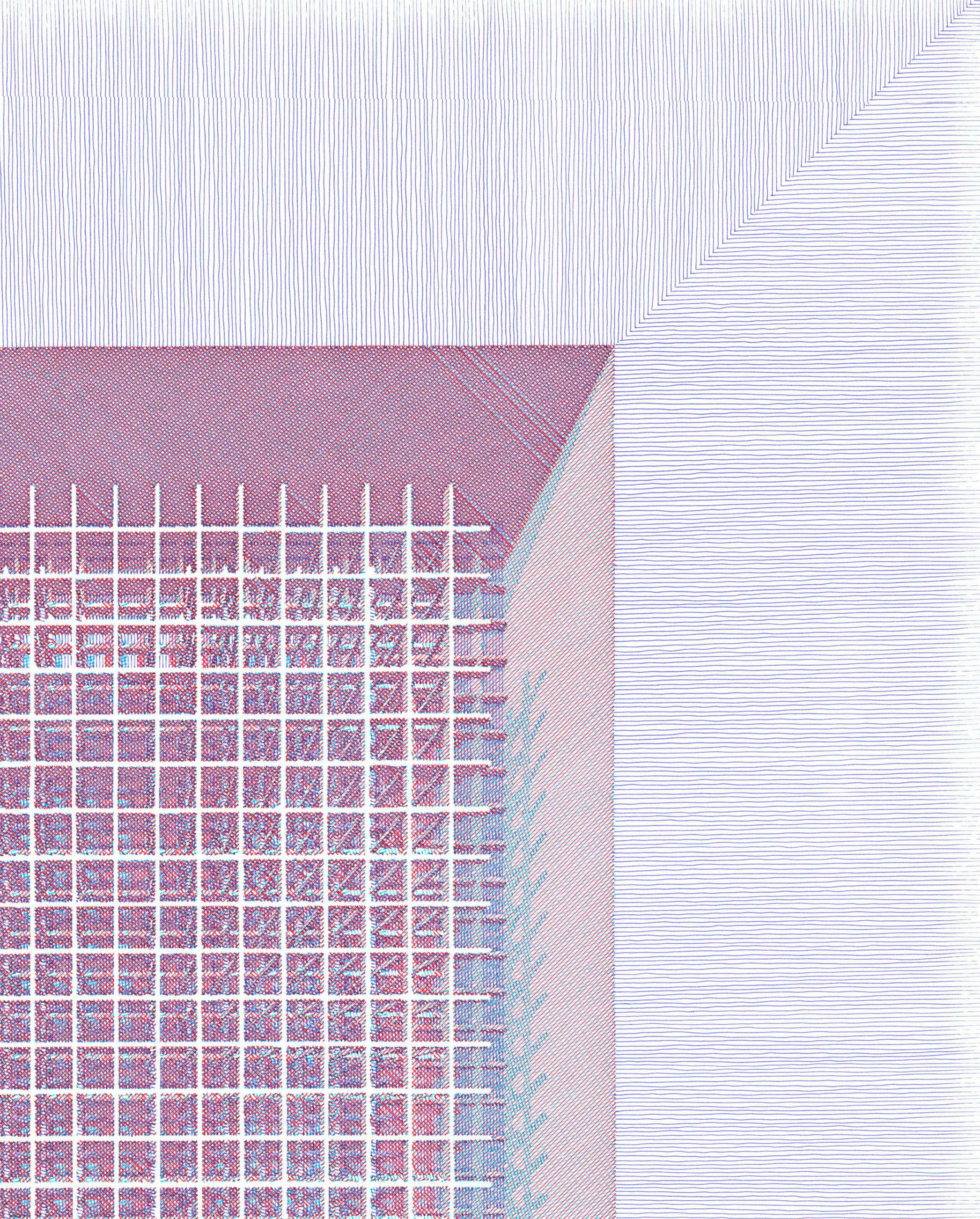 Fig. 9 BASE MORADO, 2025 by Rodrigo Spinel 
From The Dibujar el Tiempo Series
Indian ink on 350g Strathmore Bristol paper
Frame size: 73.4 H x 58.1 W x 3 D cm.
Image size: 61 H x 45.7 W cm.
Ivory brown wood
Unique piece

The project is a series of