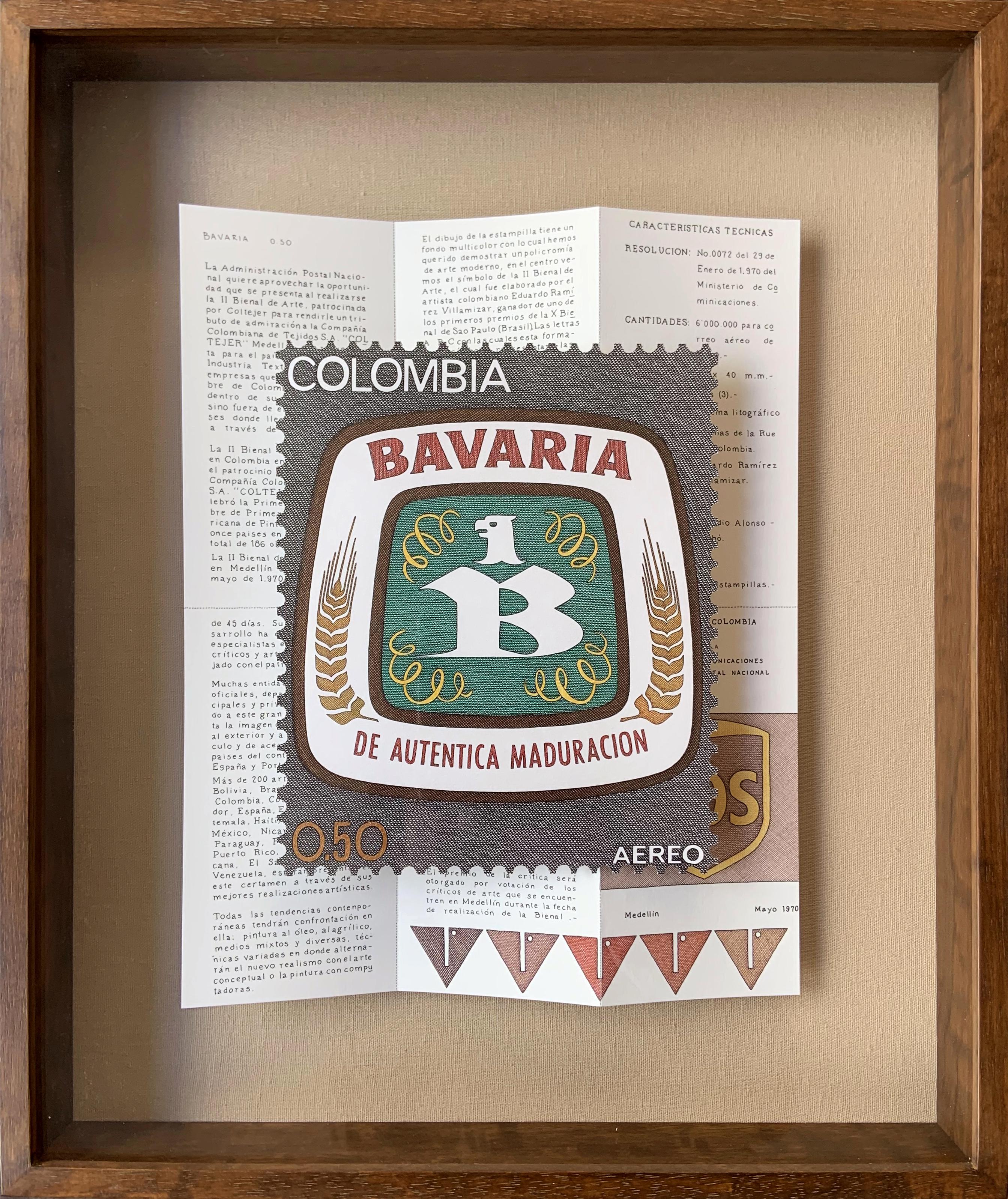 Clausen and Bavaria. Stamp, Diptych. From the series Terms and Conditions - Brown Still-Life by Rodrigo Spinel 