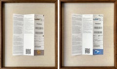 GUIA UPS Stamp and USPS Tracking, Diptych. From the series Terms and Conditions