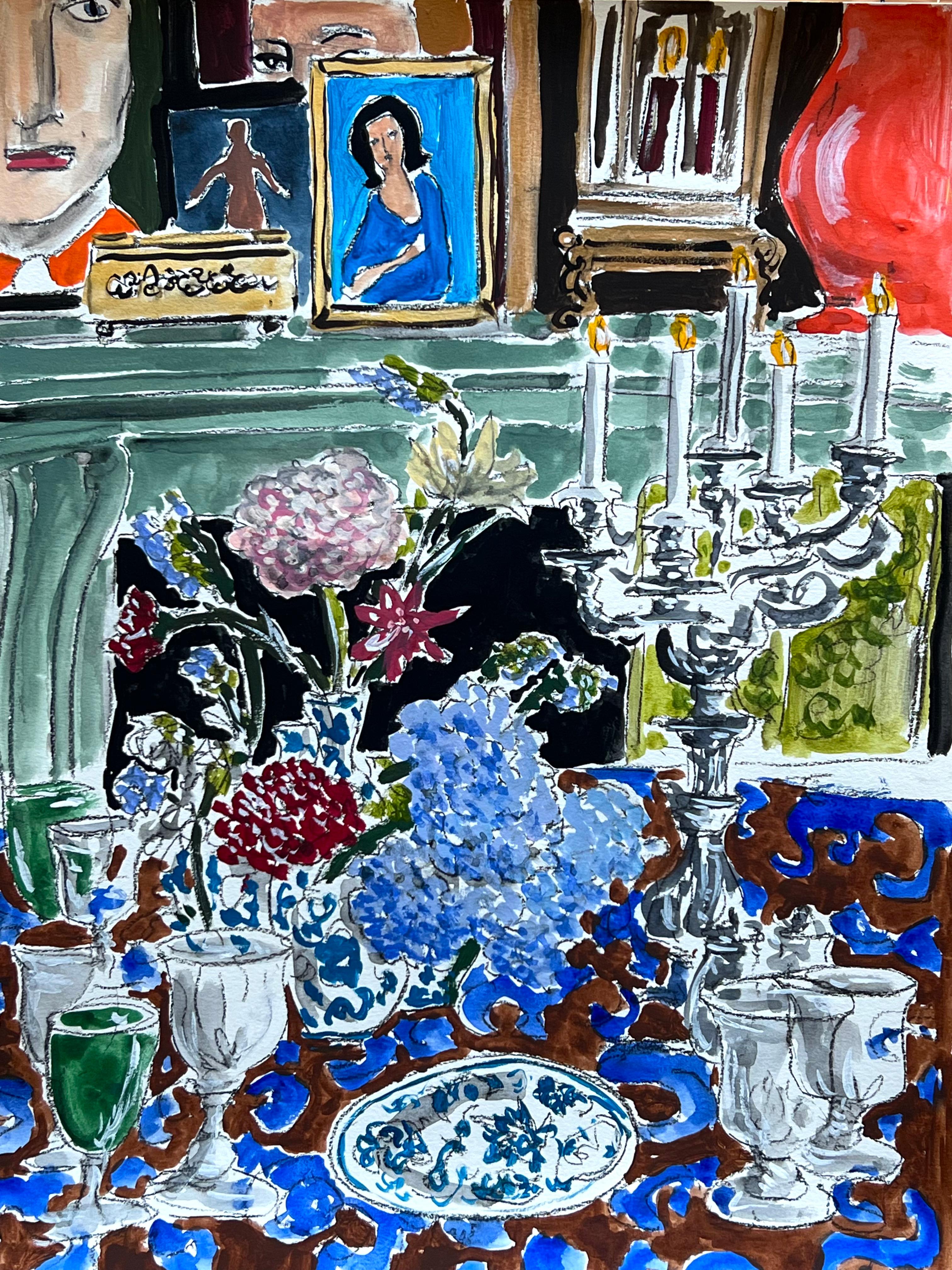 Interior Art di Manuel Santelices - Il tavolo di Dries Van Noten. Dalla serie Interiors