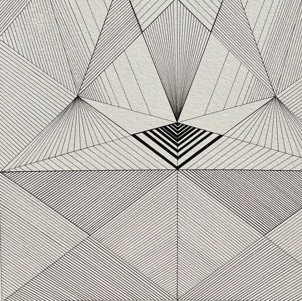 Die Reise ins Innere 73. Aus der Serie Die innere Reise (Grau), Abstract Drawing, von Neerja Chandna Peters