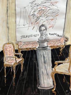 Cy Twombly with pink chairs. From the Interiors series